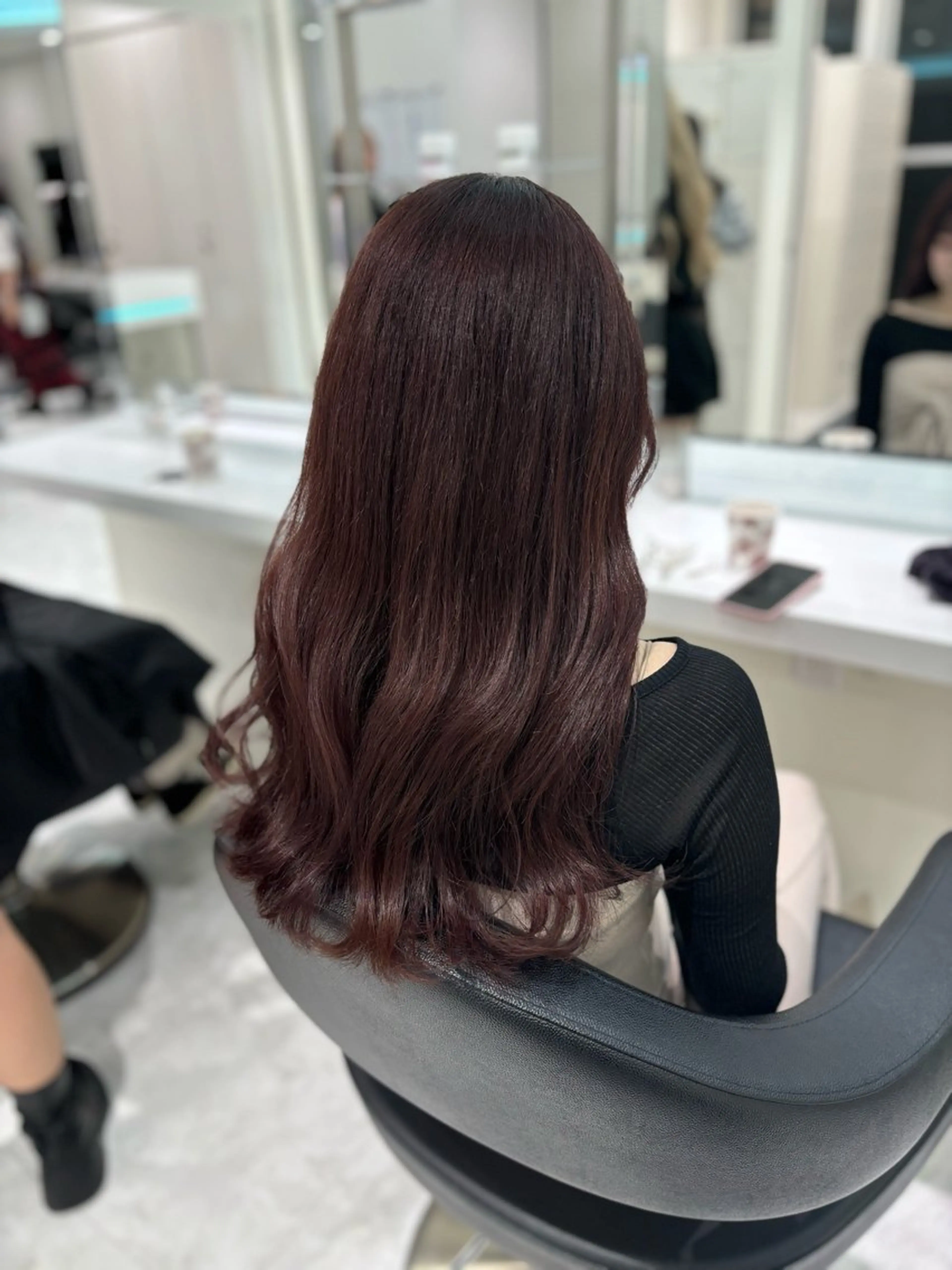 ロング カラー ヘアカラー トリートメント ヘッドスパ ヘアセット 🤍透明感カラー ×縮毛矯正🤍ゆうのヘアスタイル