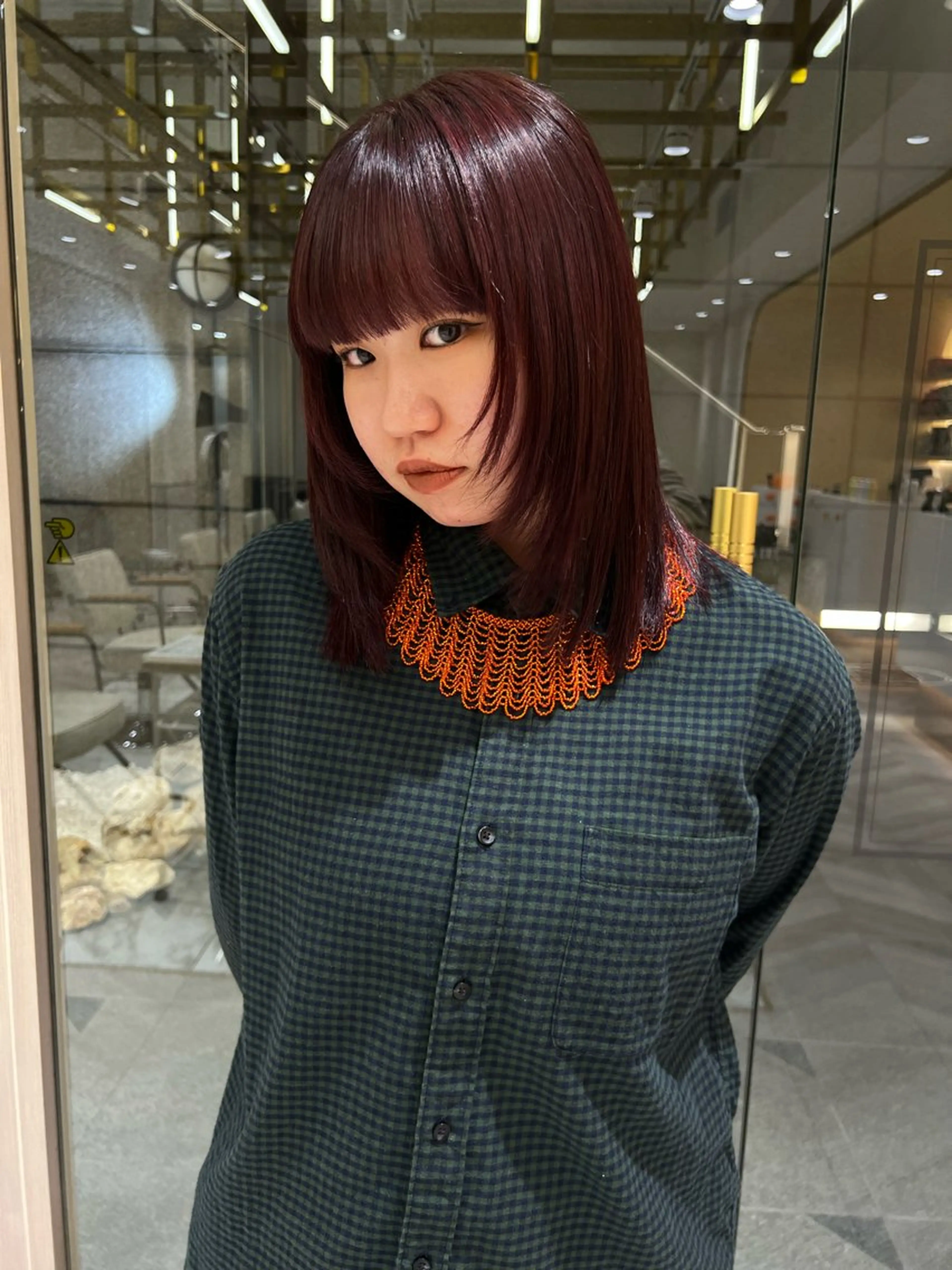 ミディアム カラー 酸性ストレート/ カスミ🩰のヘアスタイル