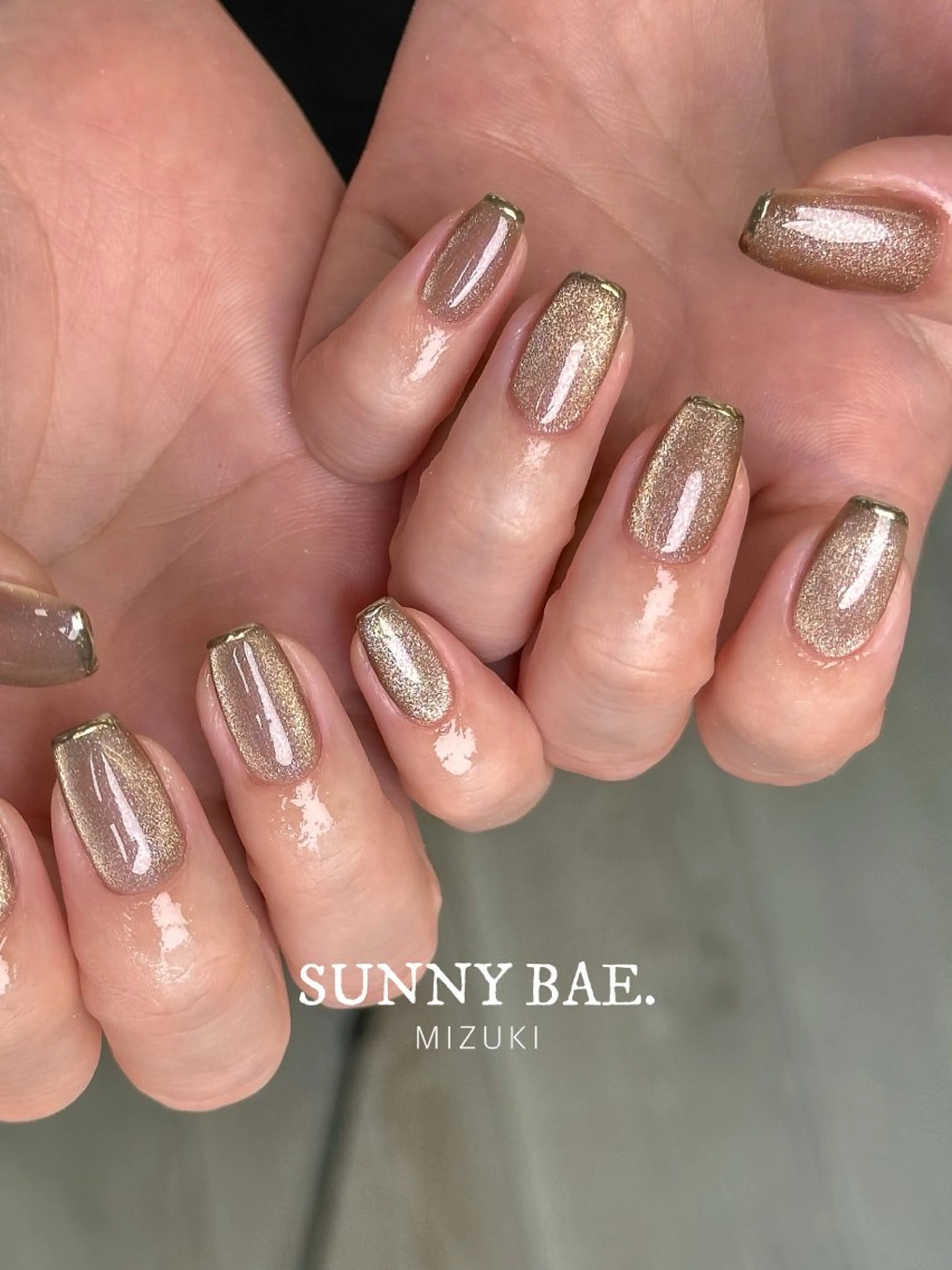 ネイル べっ甲ネイル フレンチネイル マグネットネイル ミラーネイル ブライダルネイル ハンドネイル SUNNY BAE. 🌼MIZUKIのネイルデザイン