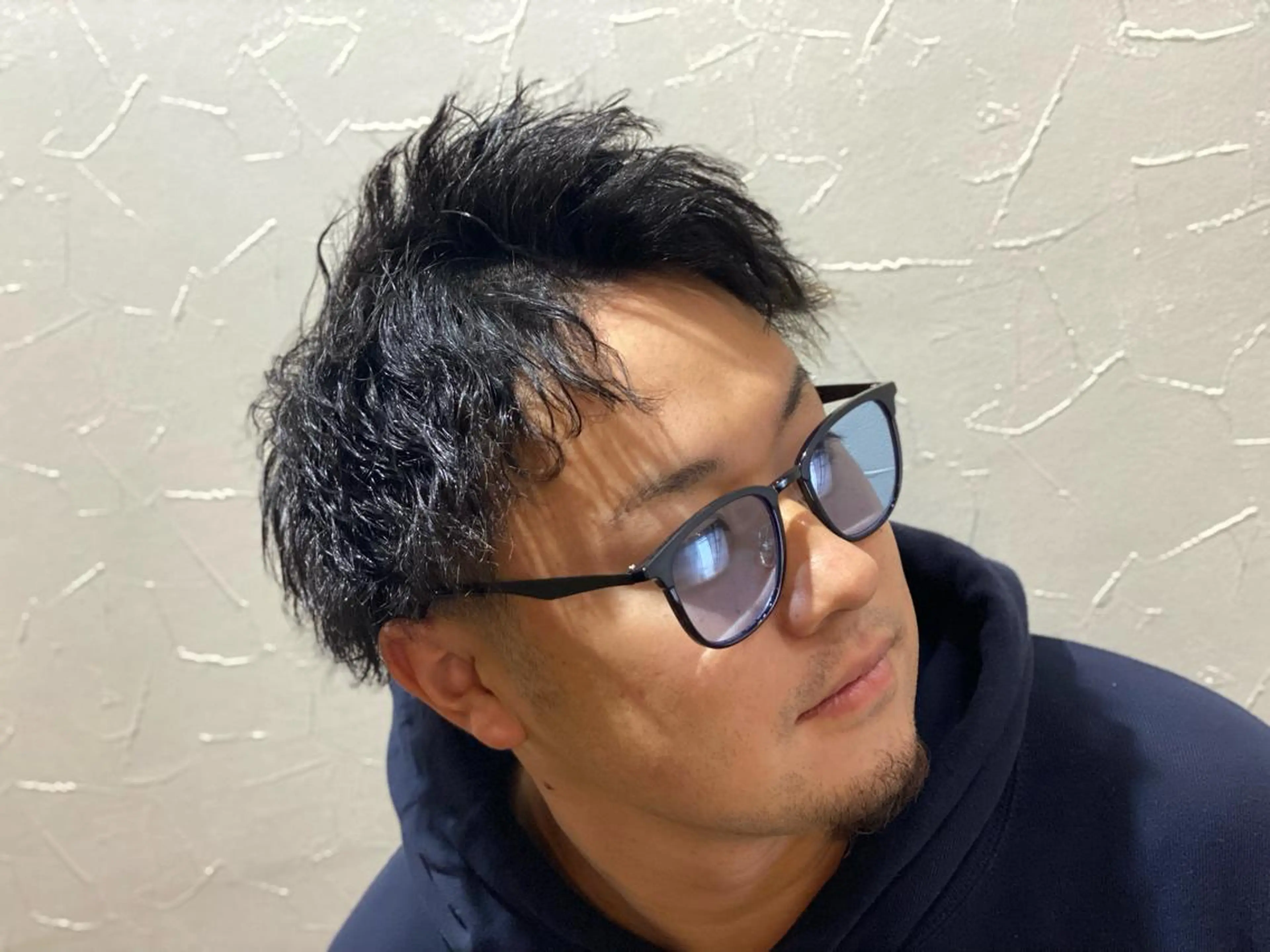 ショート パーマ メンズ 浅見 天翔のヘアスタイル