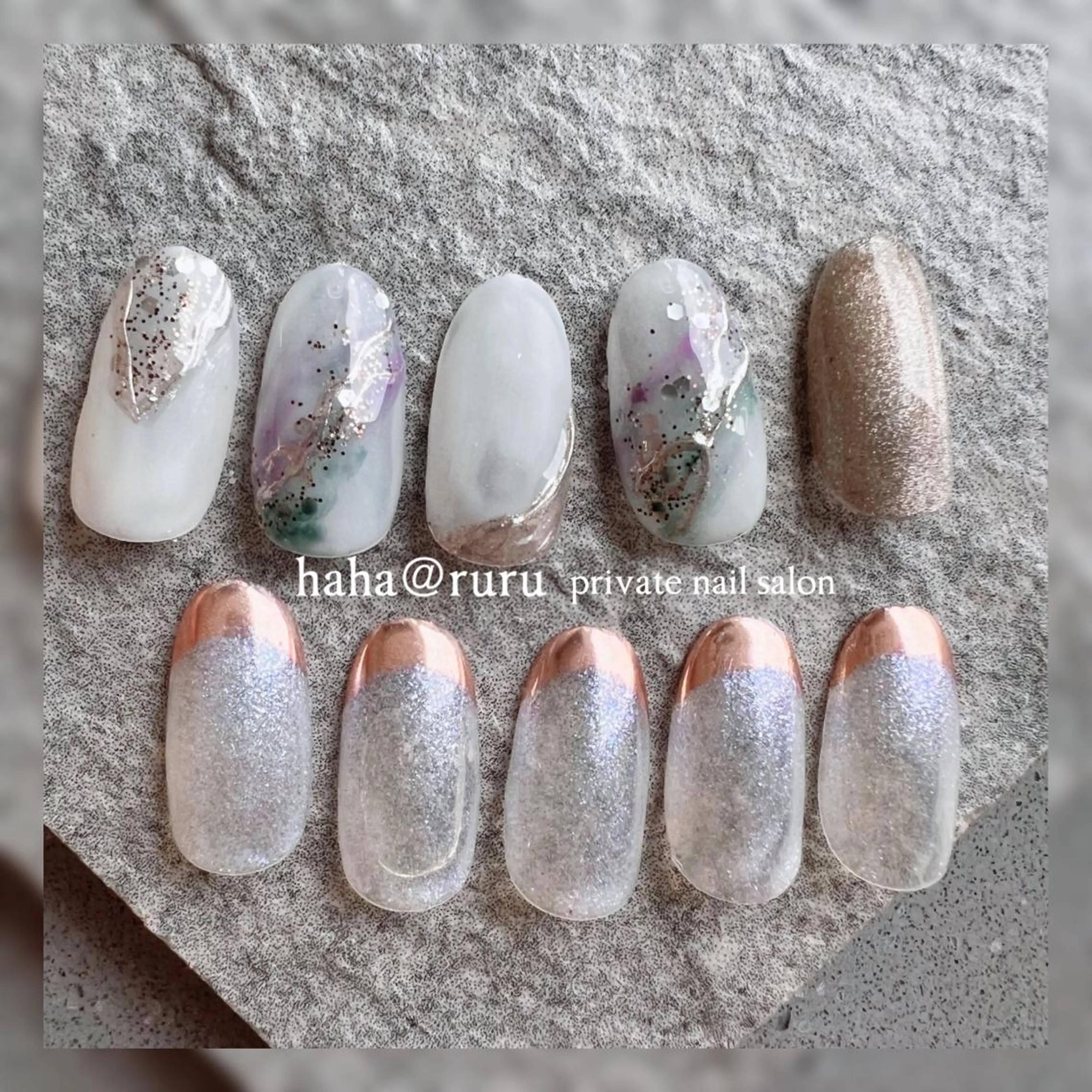 ネイル ニュアンスネイル シンプルネイル ハンドネイル haha@ ruruのネイルデザイン