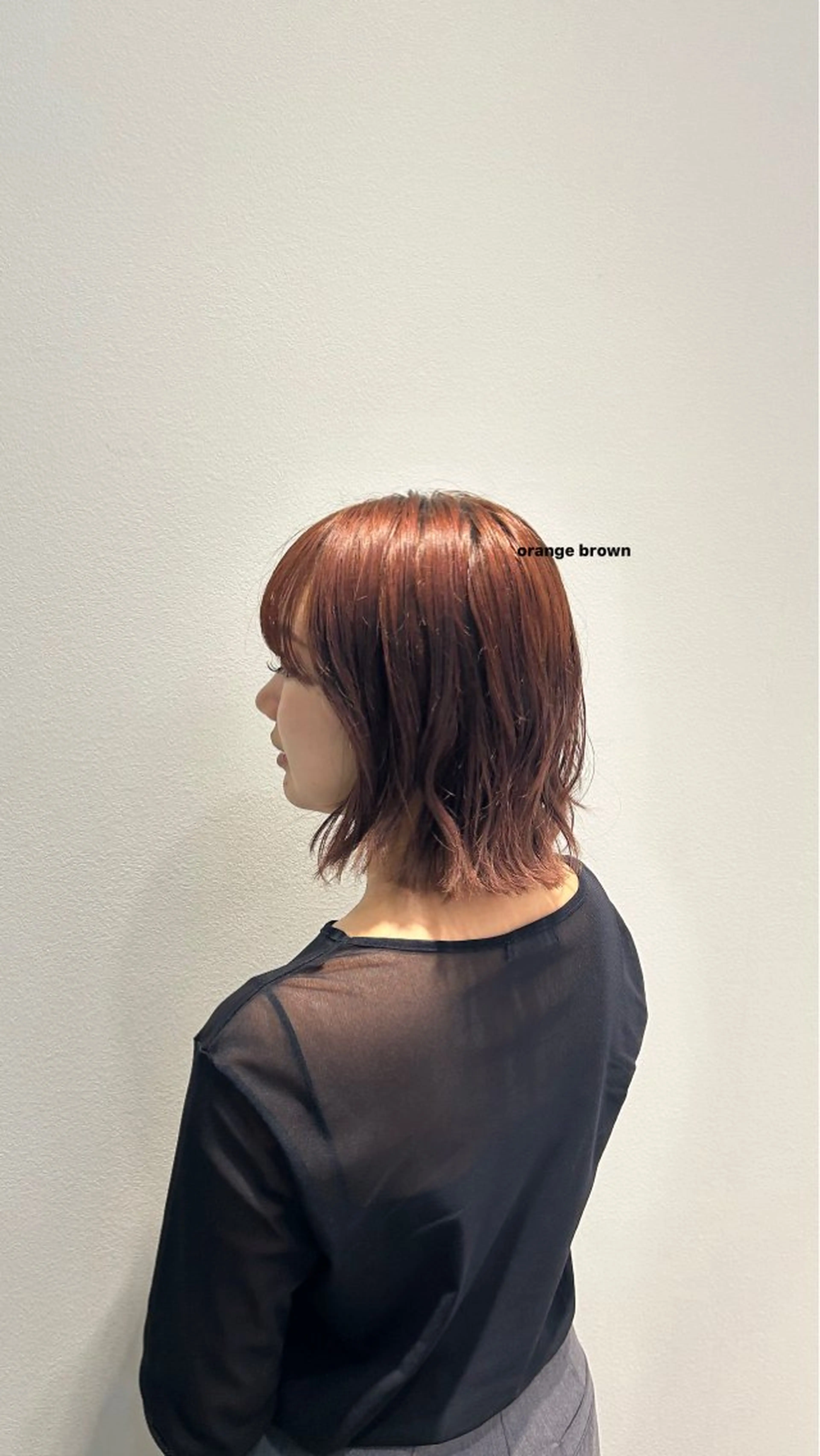 ミディアム カラー ヘアカラー トリートメント 小谷 歩花のヘアスタイル