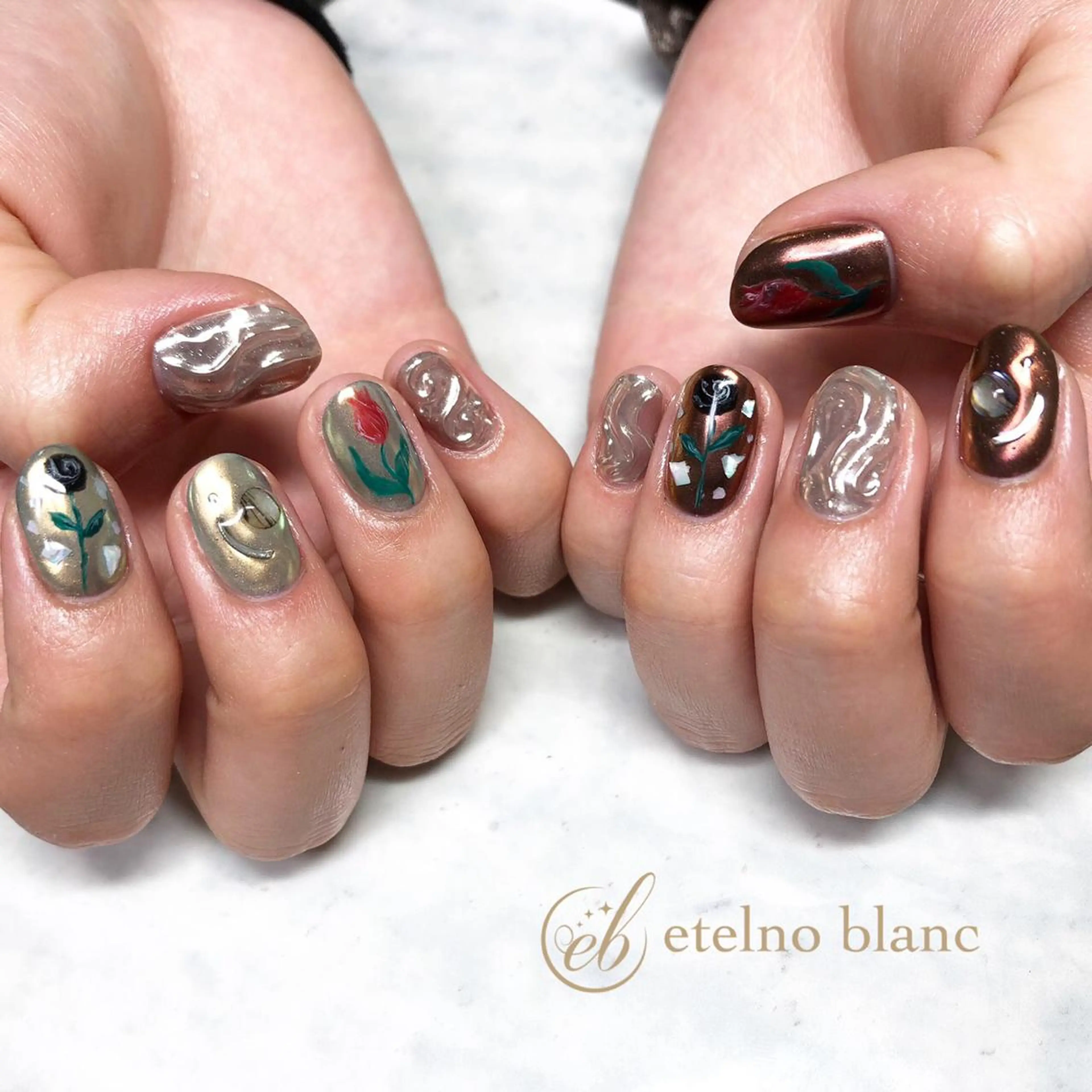 ネイル etelno blanc中目黒のネイルデザイン