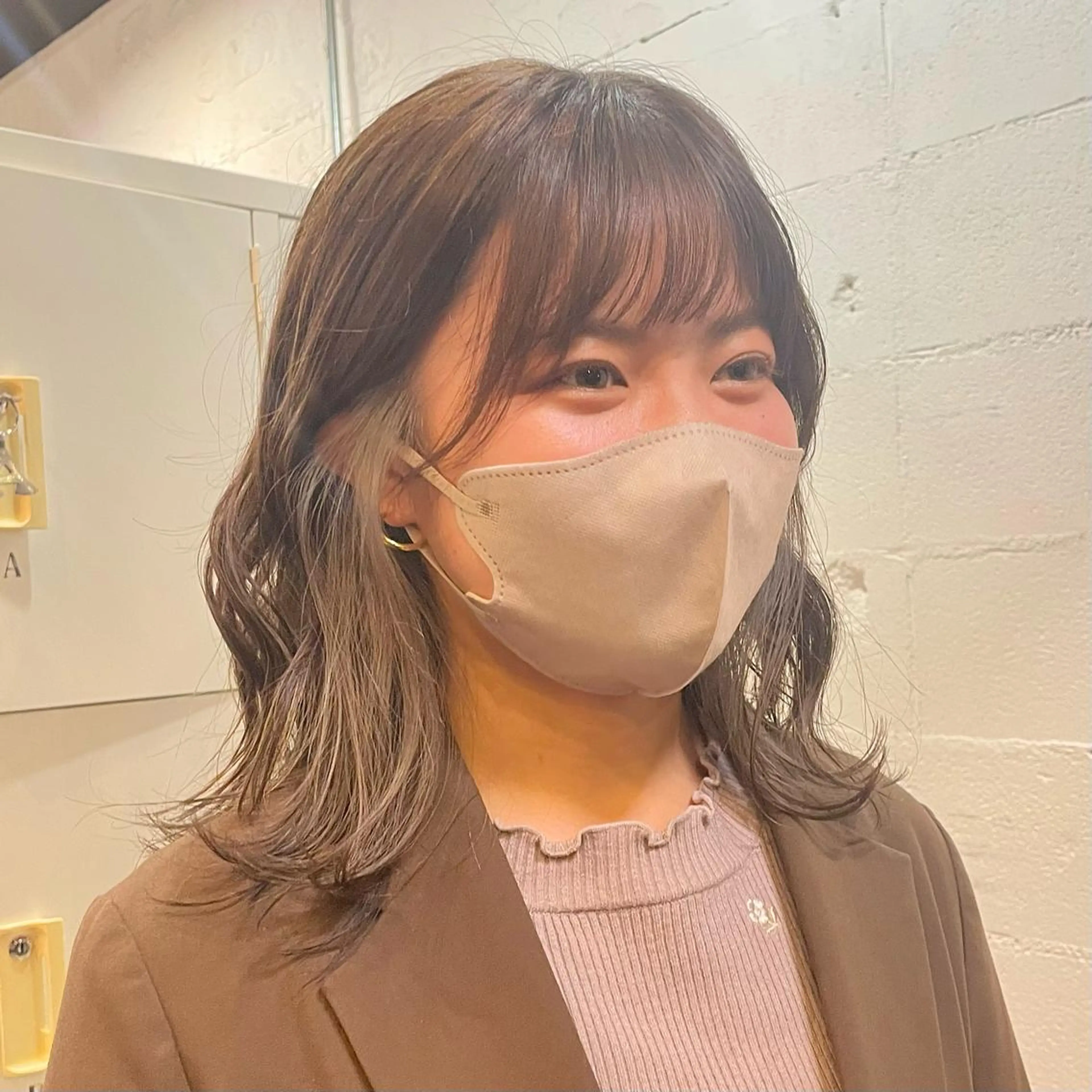 ミディアム カラー ヘアアレンジ ヘアカラー トリートメント 🎀ダブルカラーレイ ヤーyuuri🎀のヘアスタイル