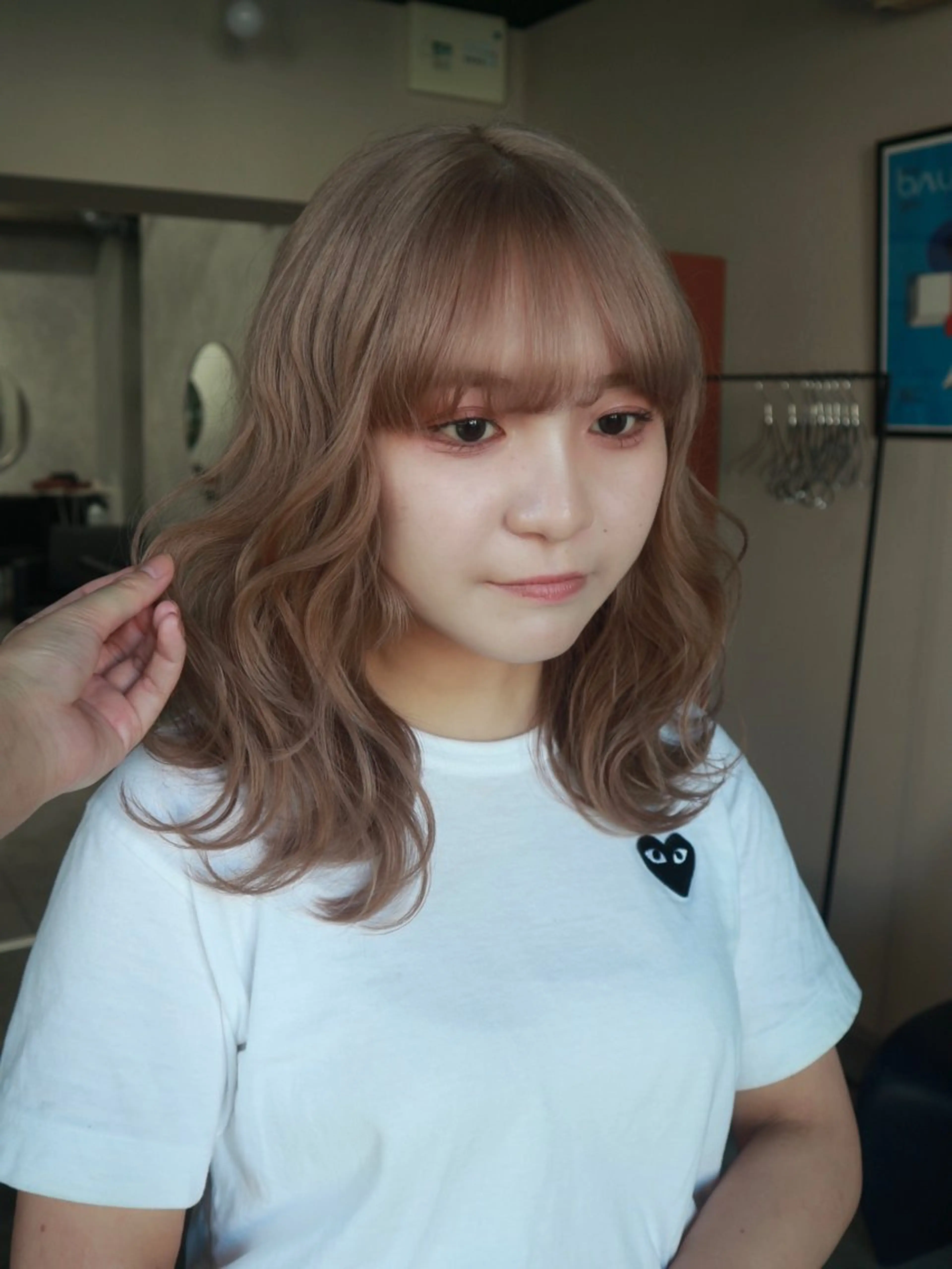ミディアム カラー ヘアカラー トリートメント メンズ/ハイトーン 特化/中崎町/ミユのヘアスタイル
