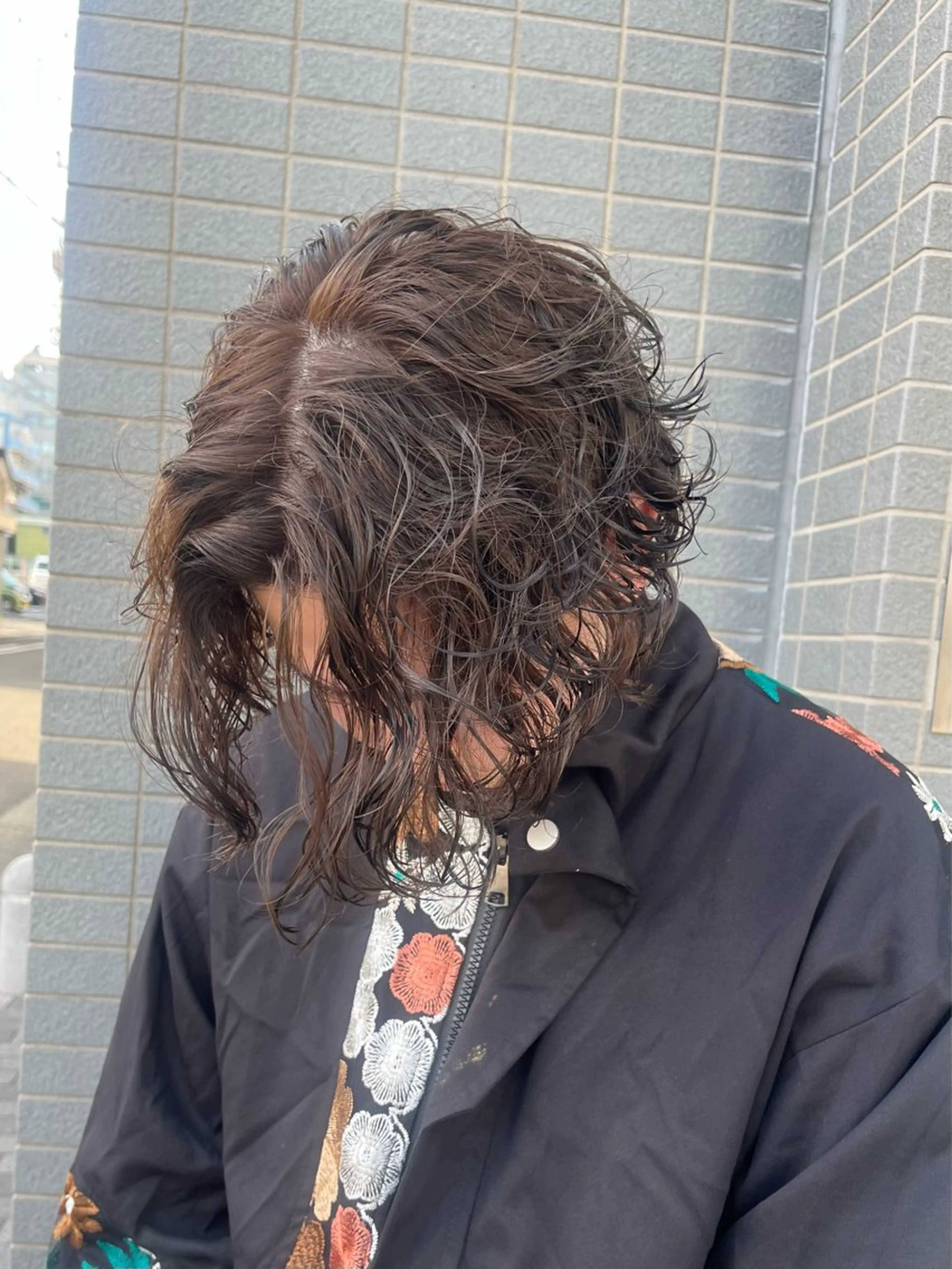 ショート パーマ メンズ メンズパーマ 産休中です 艶カラー♡オカのヘアスタイル