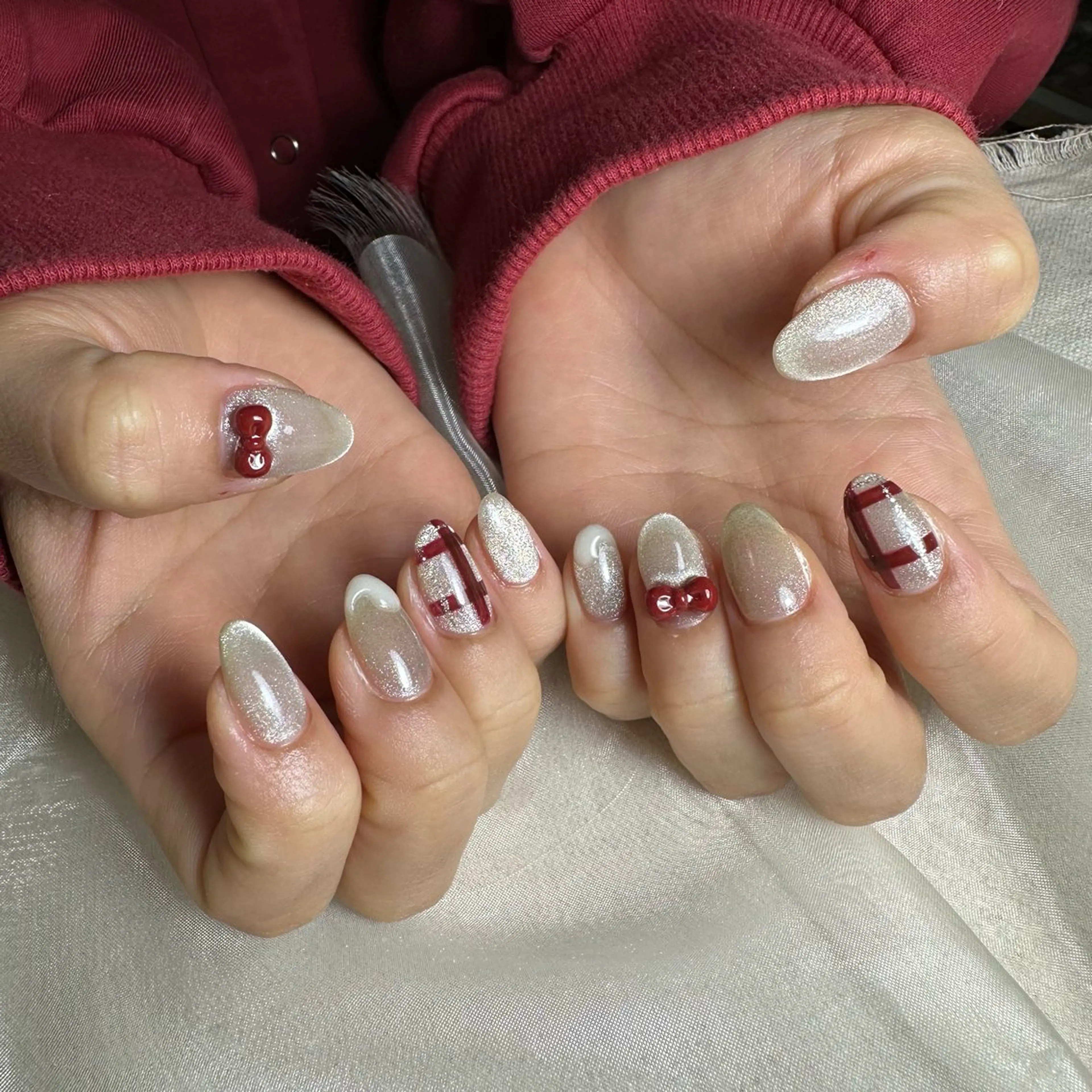 ネイル 冬ネイル クリスマス repos~ルポ~所属・里見 麗のネイルデザイン