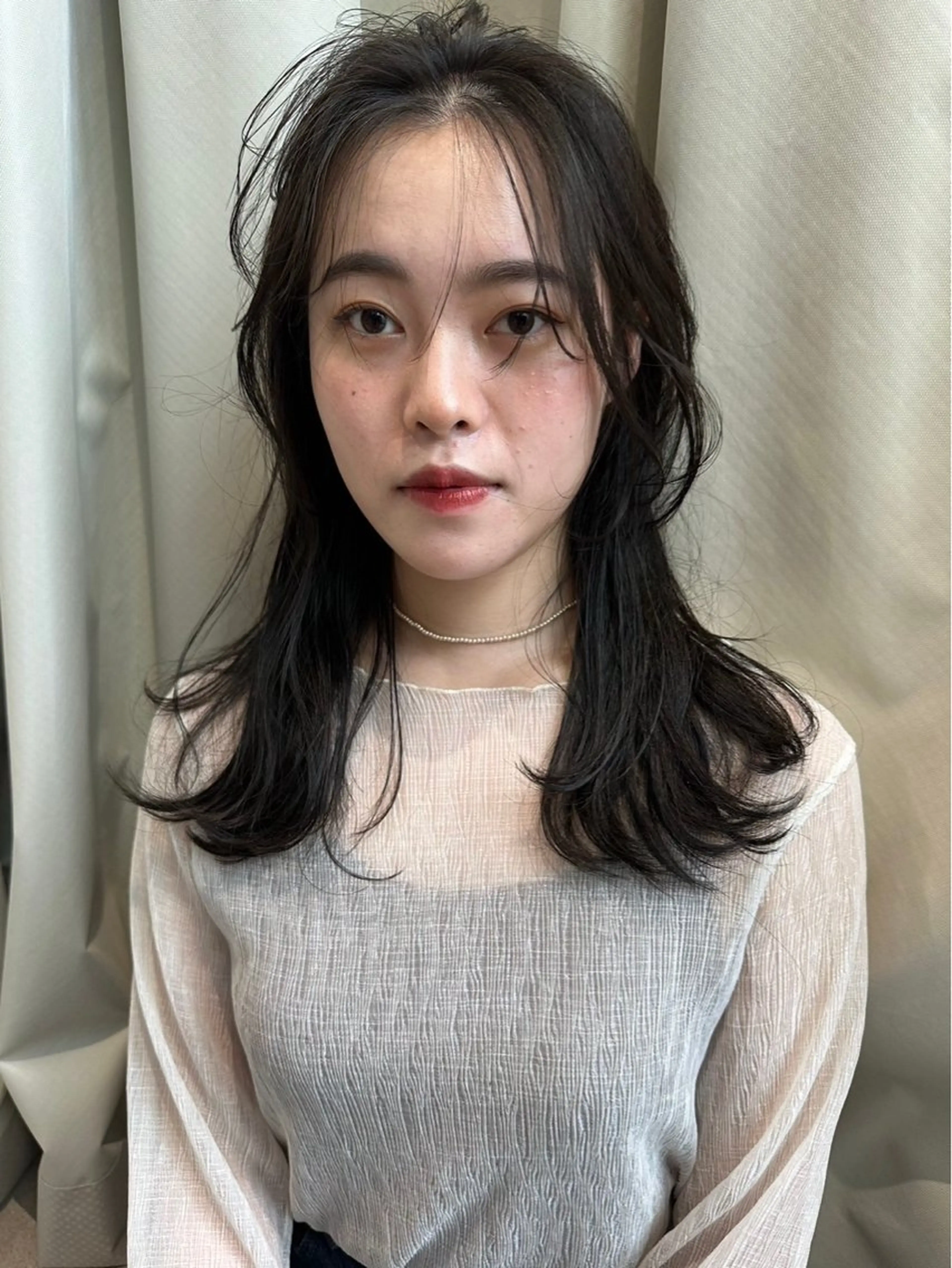 ロング カラー 透明感カラー グレージュ ヘアカラー 🍒透明感カラー mutsuki🍒のヘアスタイル