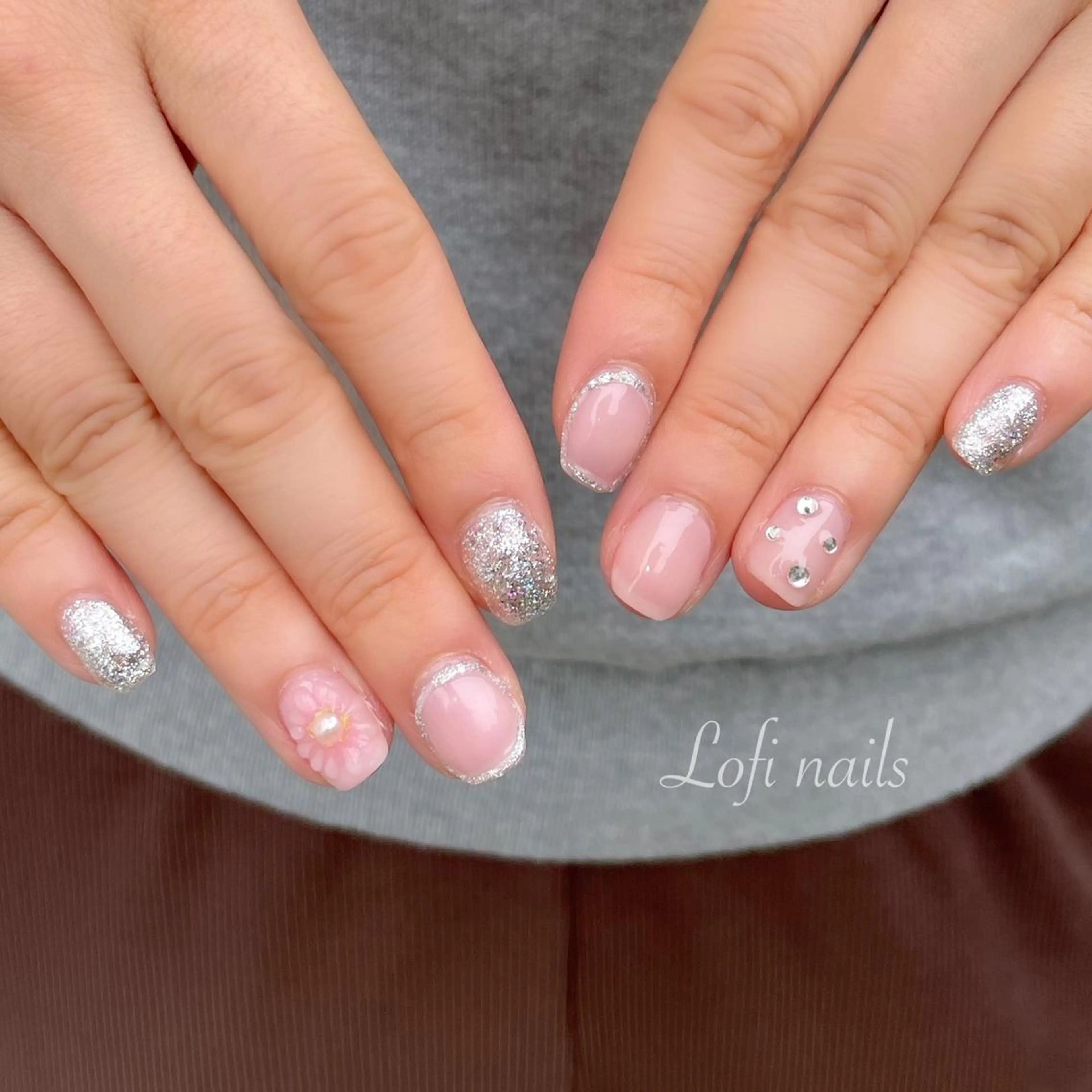 ネイル アートネイル ラメ(グリッター) ワンカラーネイル ぷっくりネイル Lofinails ちひろのネイルデザイン