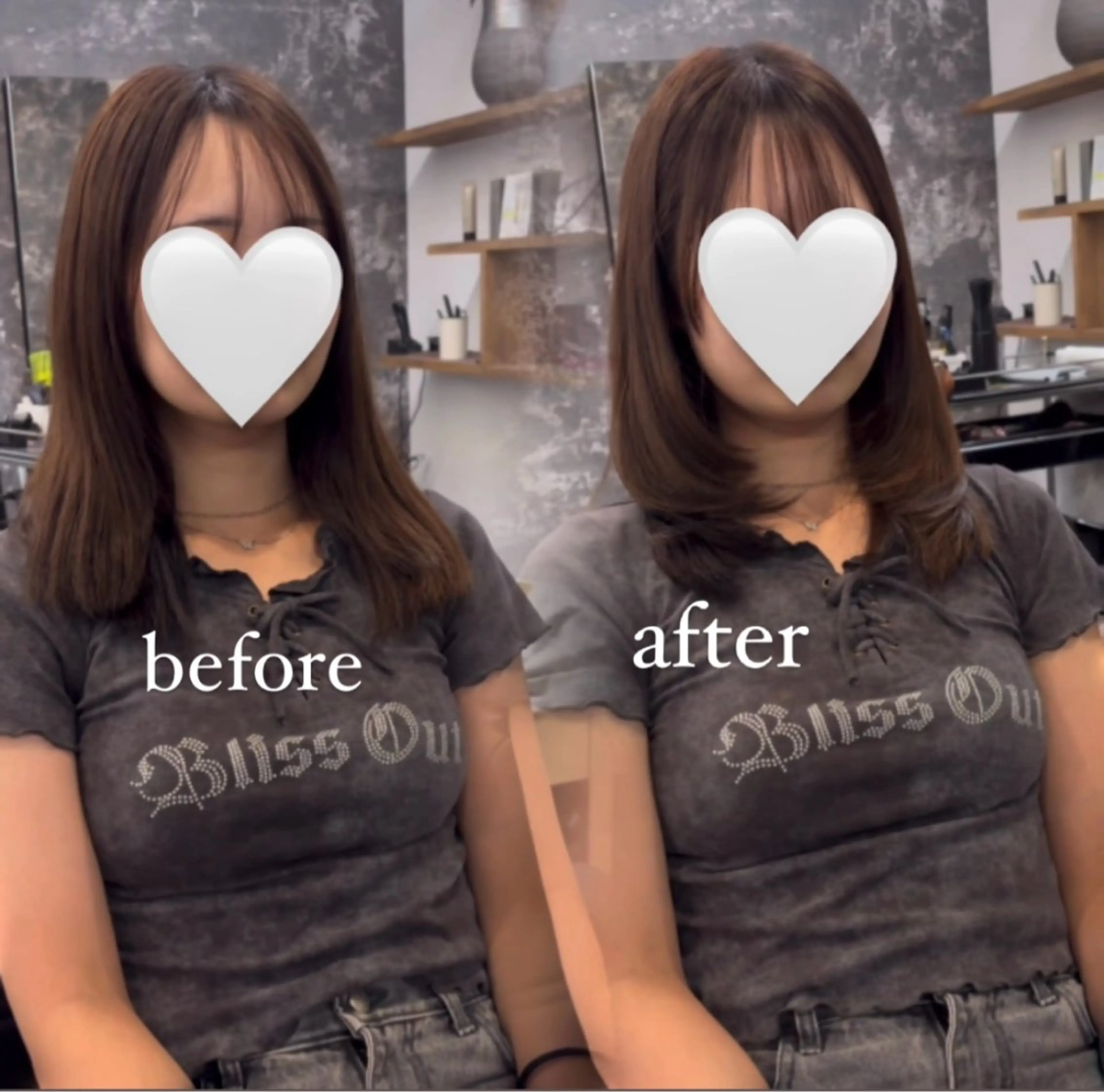 セミロング レイヤーカット カット ヘアカラー トリートメント レイヤーカット🫧艶 カラー/LILICAのヘアスタイル