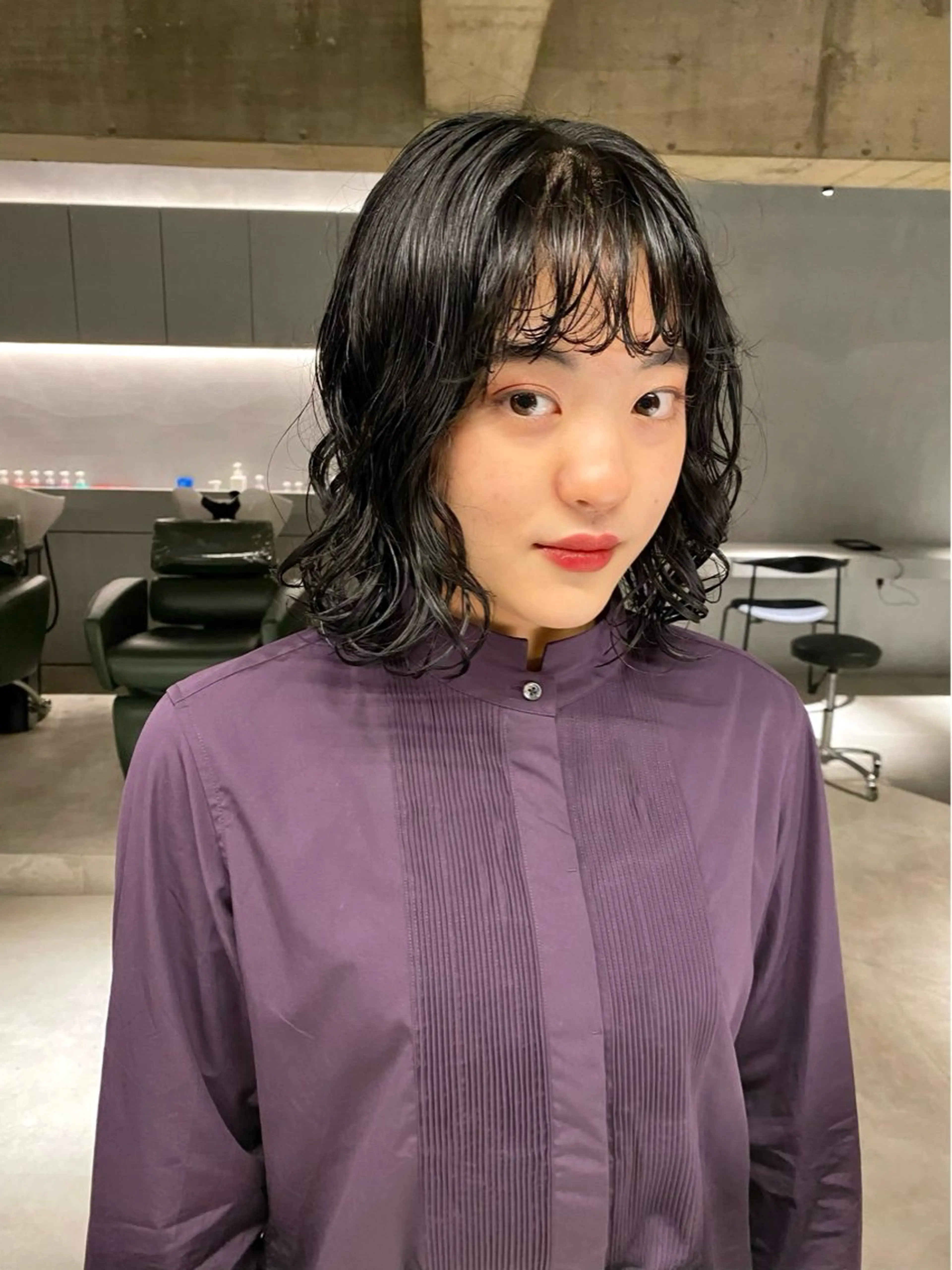 パーマ カット パーマ トリートメント 宮川 日菜子のヘアスタイル