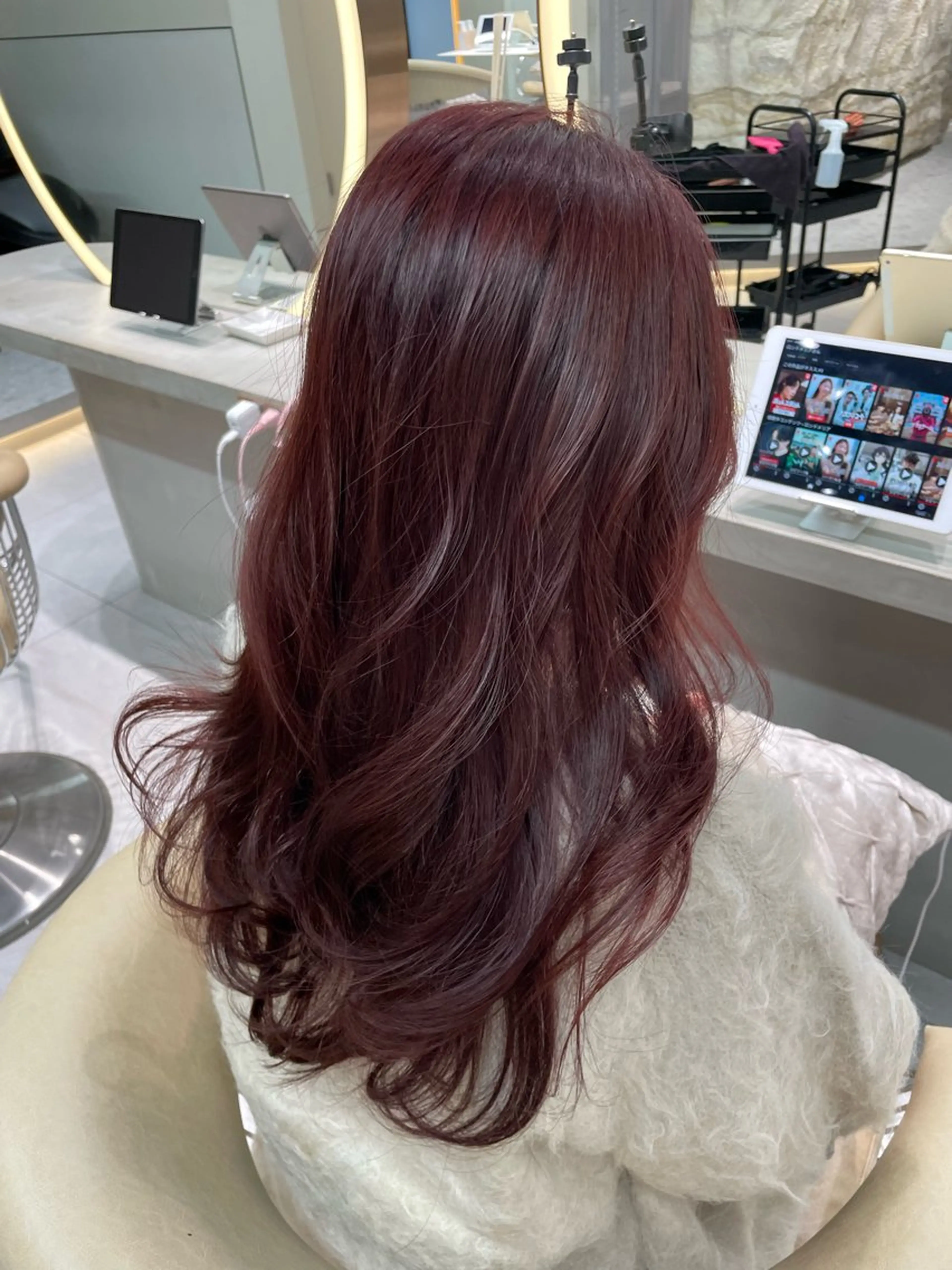 カラー ブリーチ ダブルカラー ブリーチなしカラー レッドカラー ヘアカラー あ い か 🎀 天神美容師のヘアスタイル