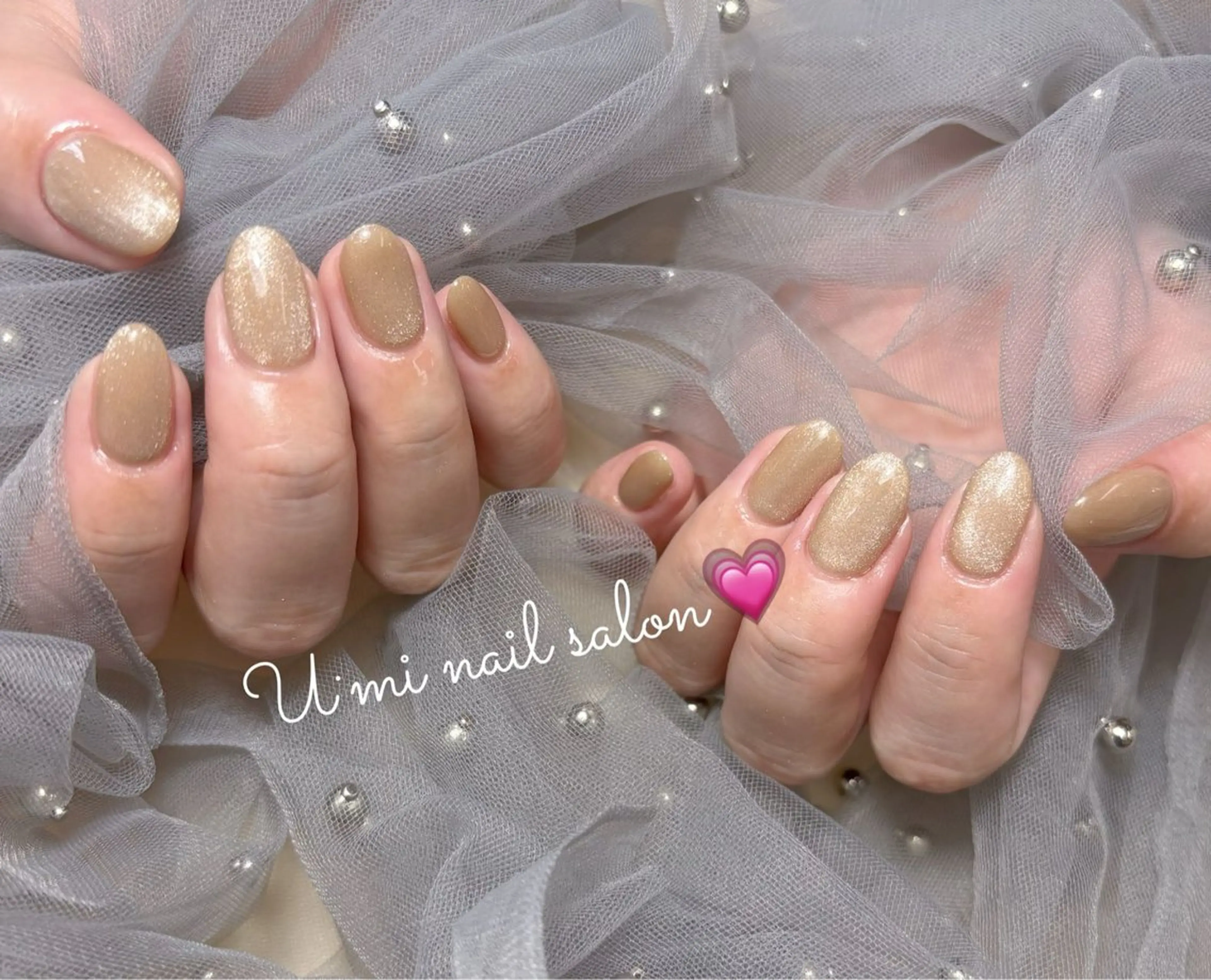 ネイル マグネットネイル マグネットワンカラー ワンカラーネイル ハンドネイル Ｕ·Mi nail salon所属・u・mi  上野御徒町パラジェルのネイルデザイン