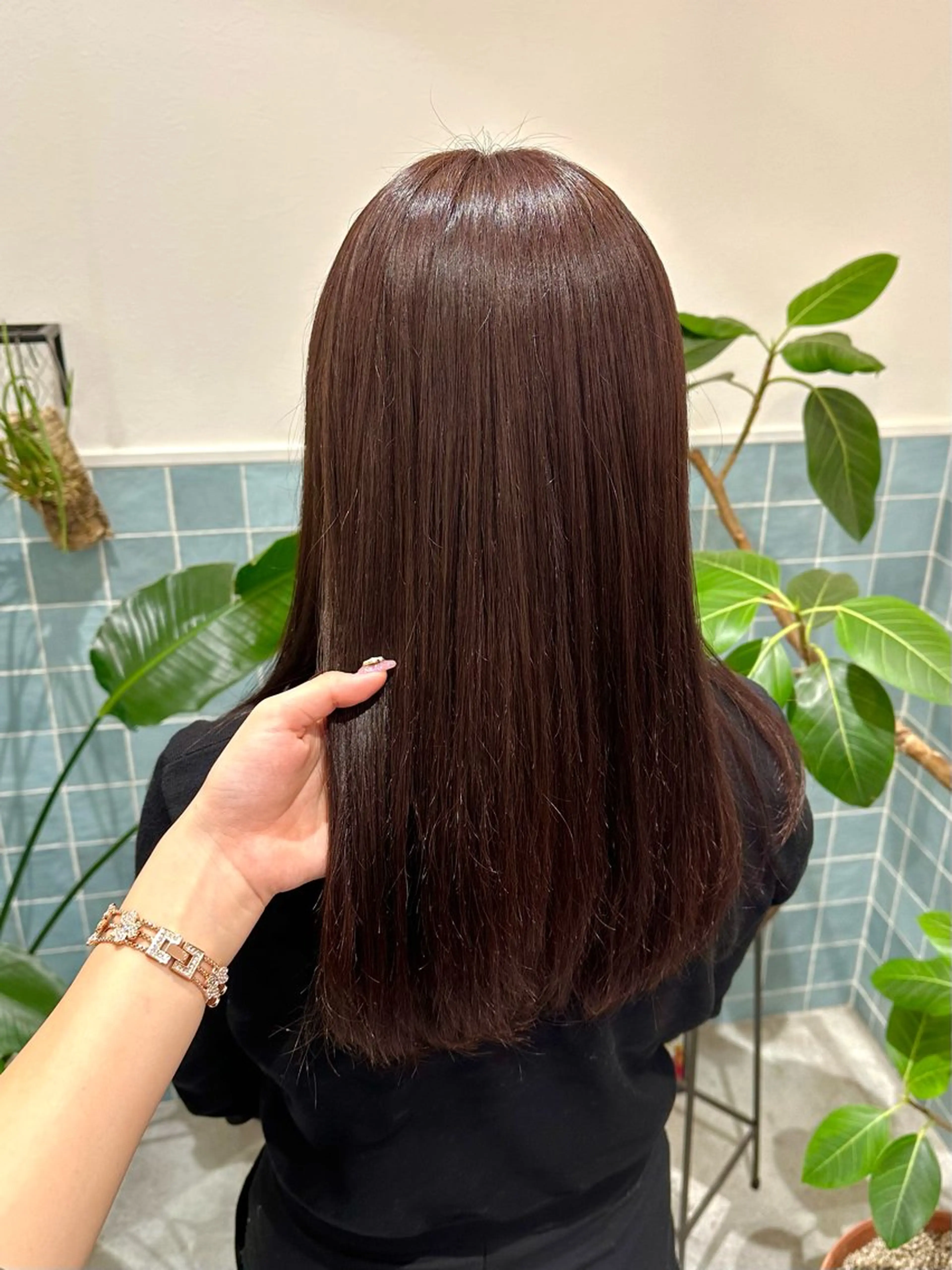 セミロング カラー 🍑ブリーチなし ダブルカラーuRiのヘアスタイル