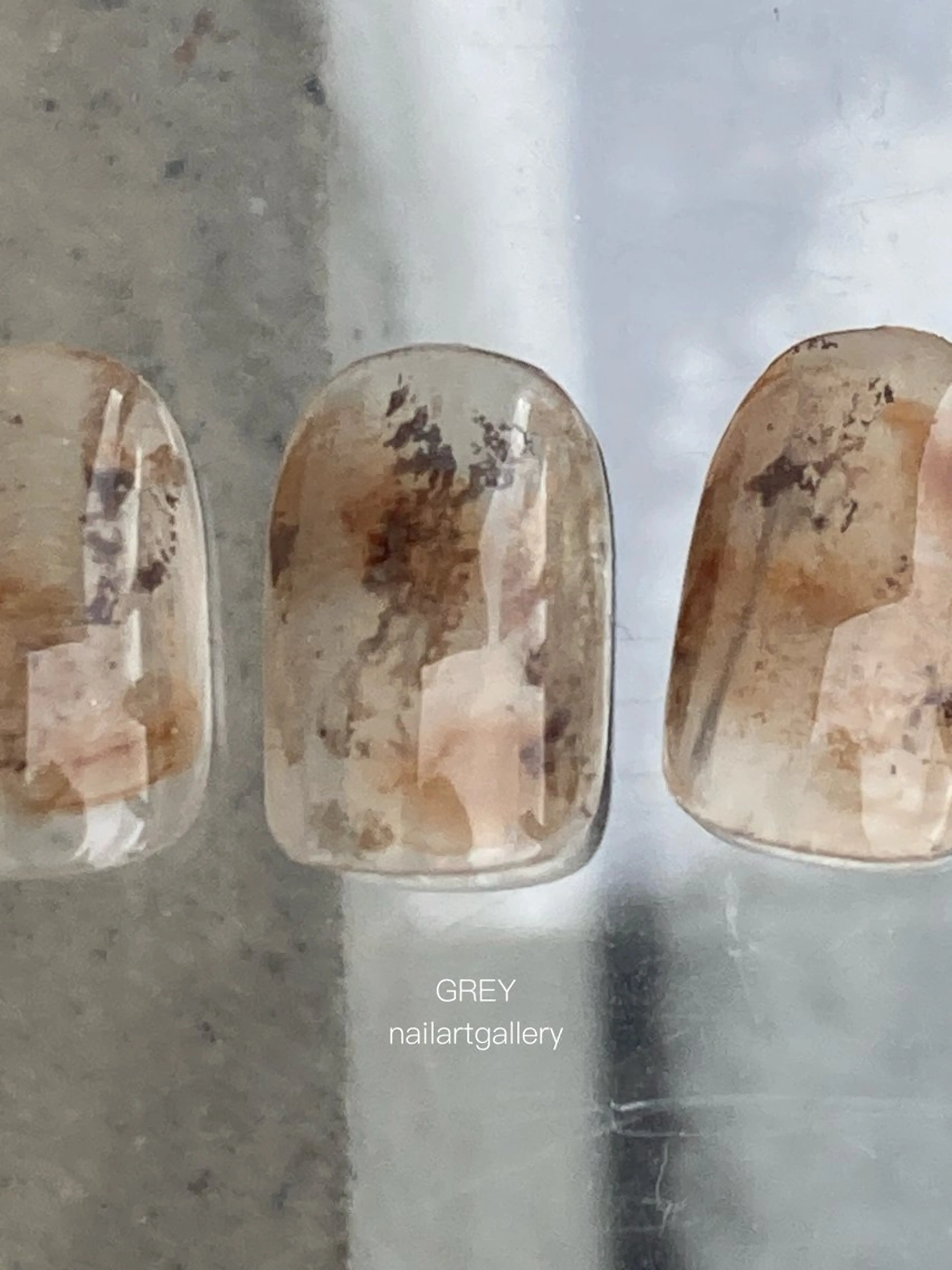 ネイル アートネイル 【GREY】 TAIRAのネイルデザイン