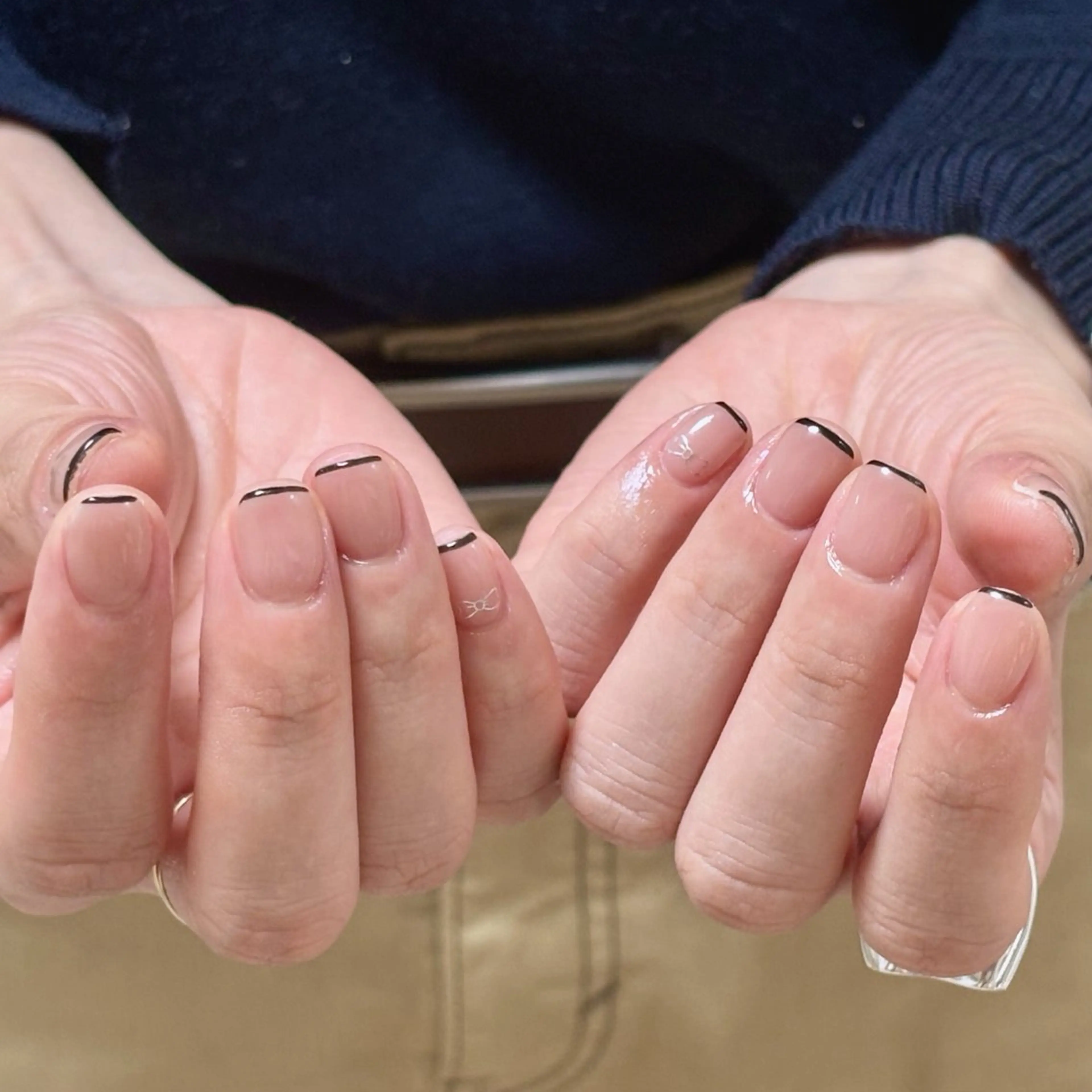 ネイル マグネットネイル ニュアンスネイル ワンホンネイル IYOU NAIL町田店所属・IYOUNAIL- Piggyのネイルデザイン