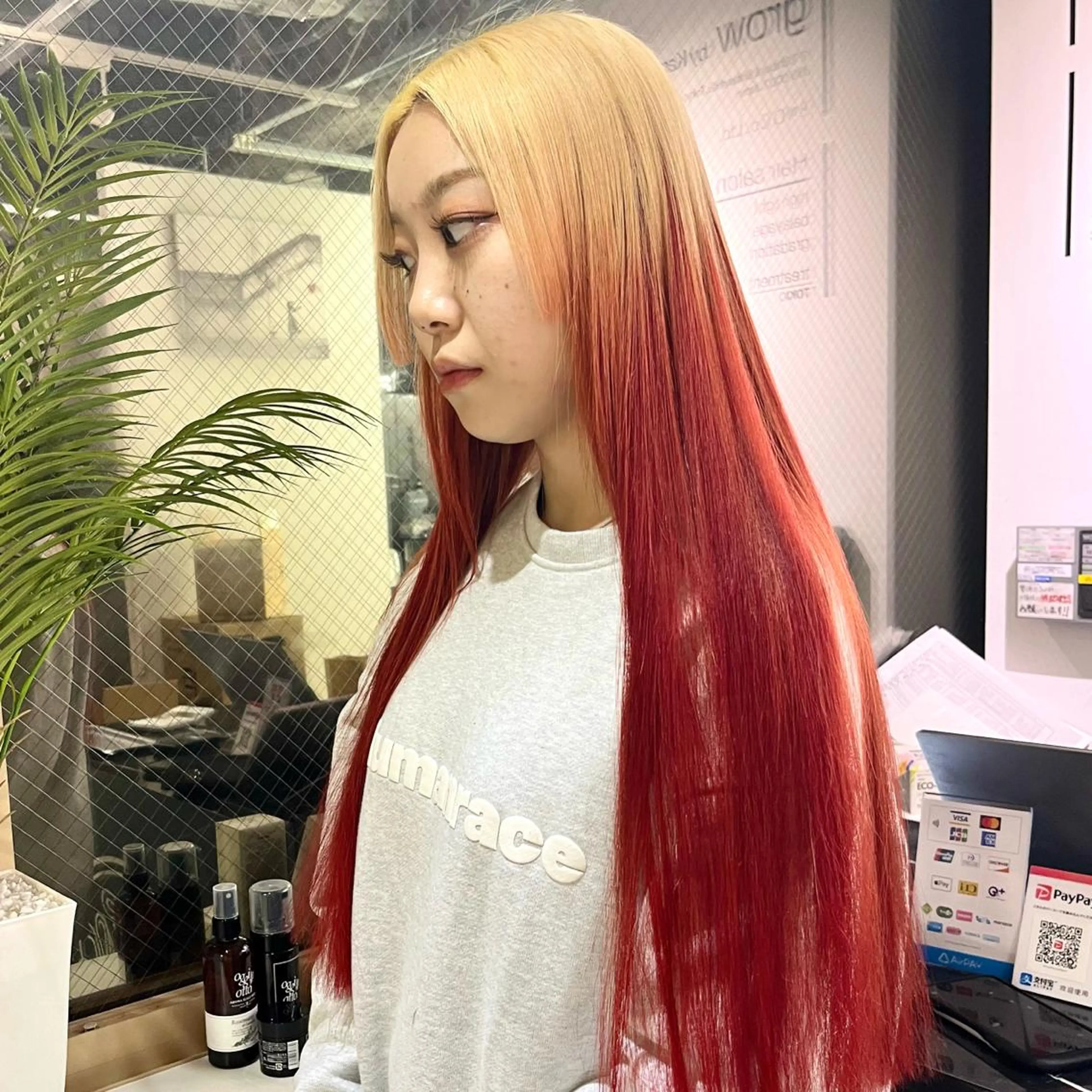 ロング カラー カット ヘアカラー エクステ ヘアセット 渋谷🎨エクステ× ブリーチ特化🎨レンのヘアスタイル