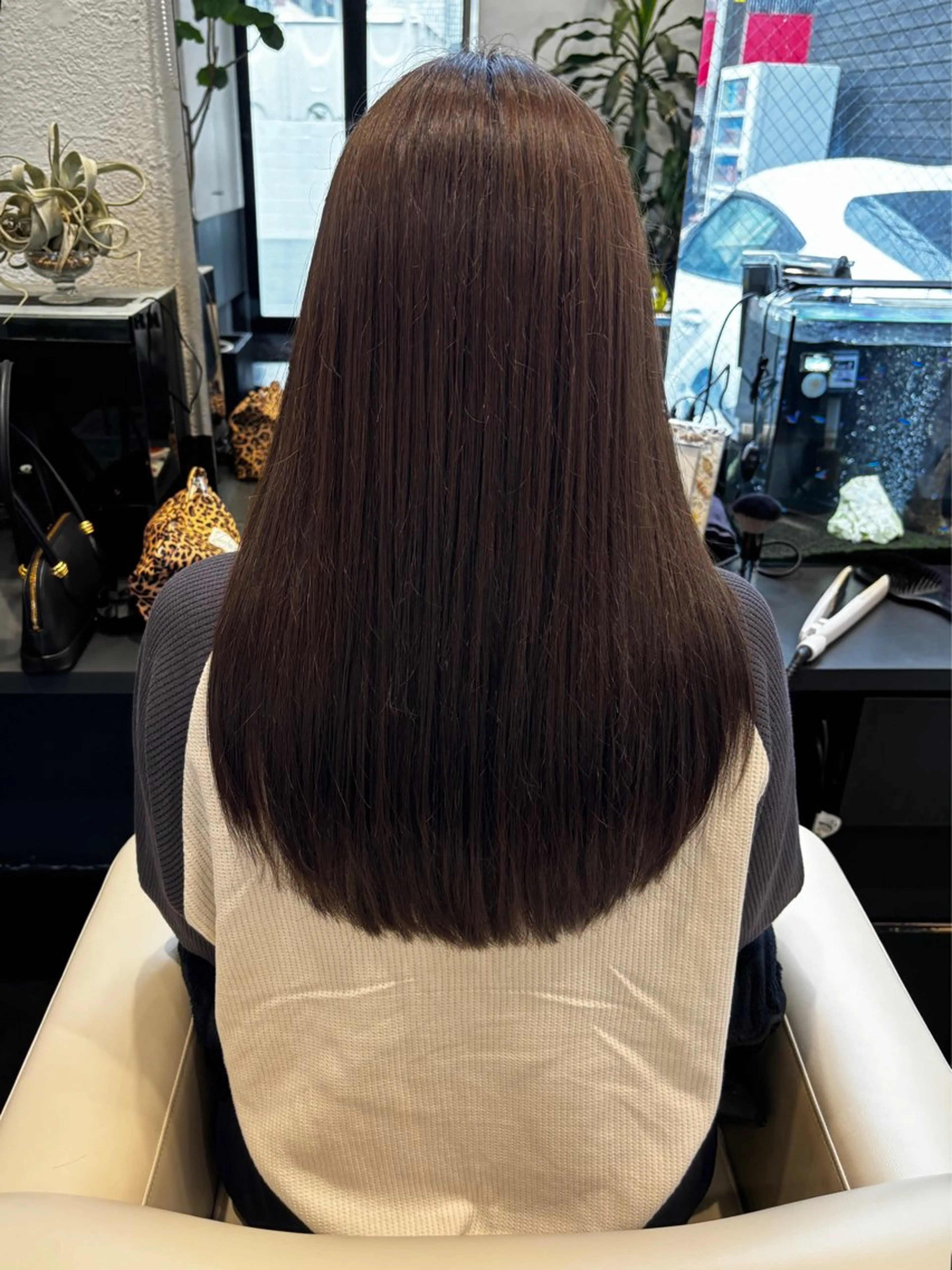 セミロング ボブ 韓国風ヘア レイヤーカット 縮毛矯正 トリートメント miri.. yukinaのヘアスタイル