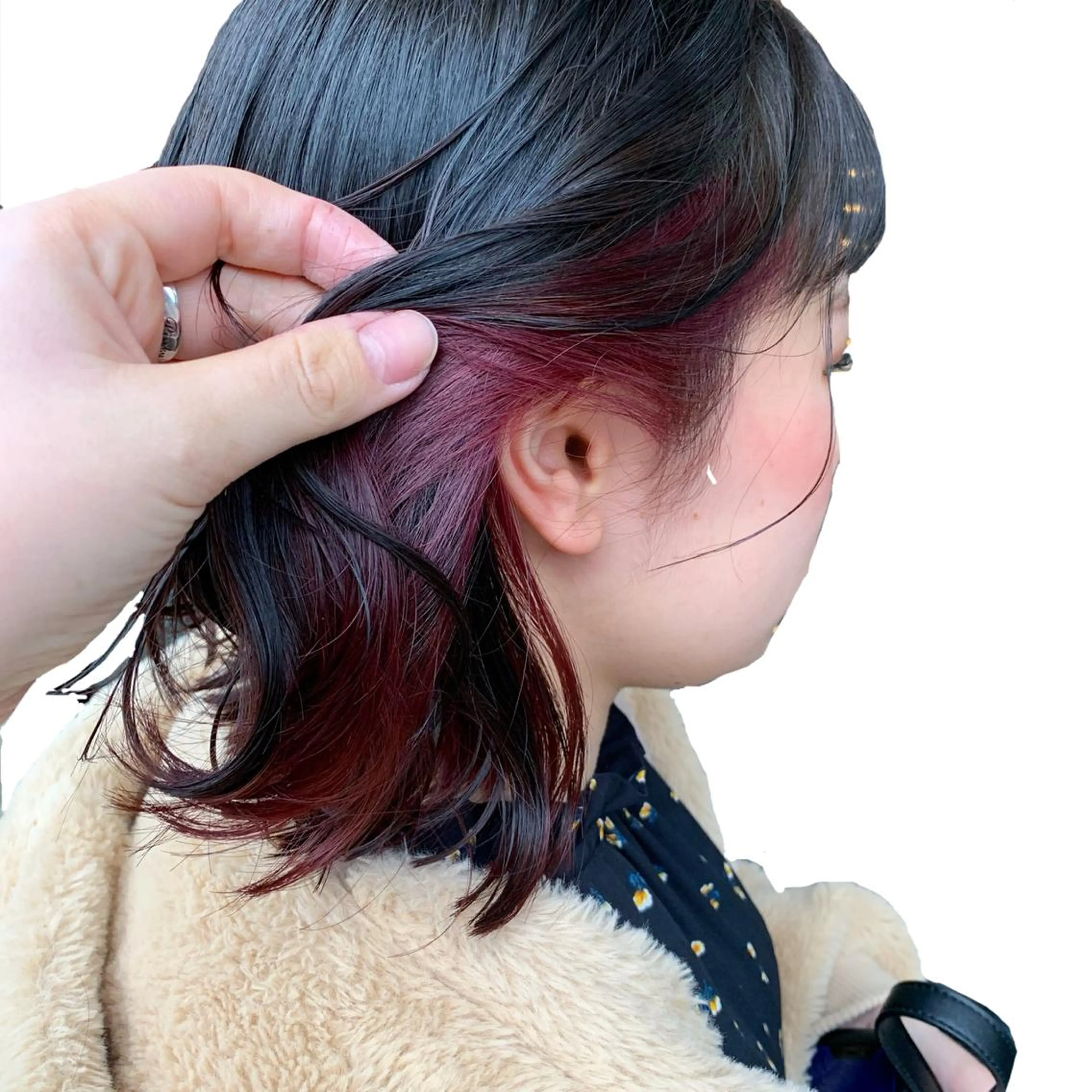 ミディアム カラー インナーカラー カット ヘアカラー トリートメント 枚方 tomee 🦋南部 しほ🦋のヘアスタイル