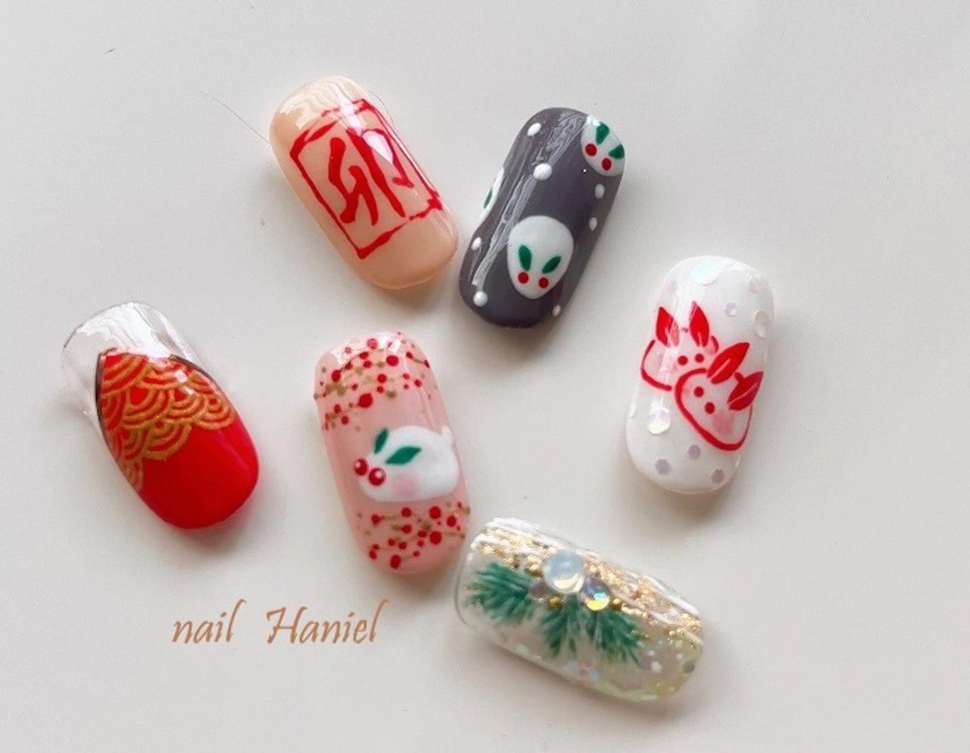 ネイル アートネイル ジェルネイル パラジェル nail Haniel所属・半蔵門サロンハニエル 魅神 ちよのネイルデザイン