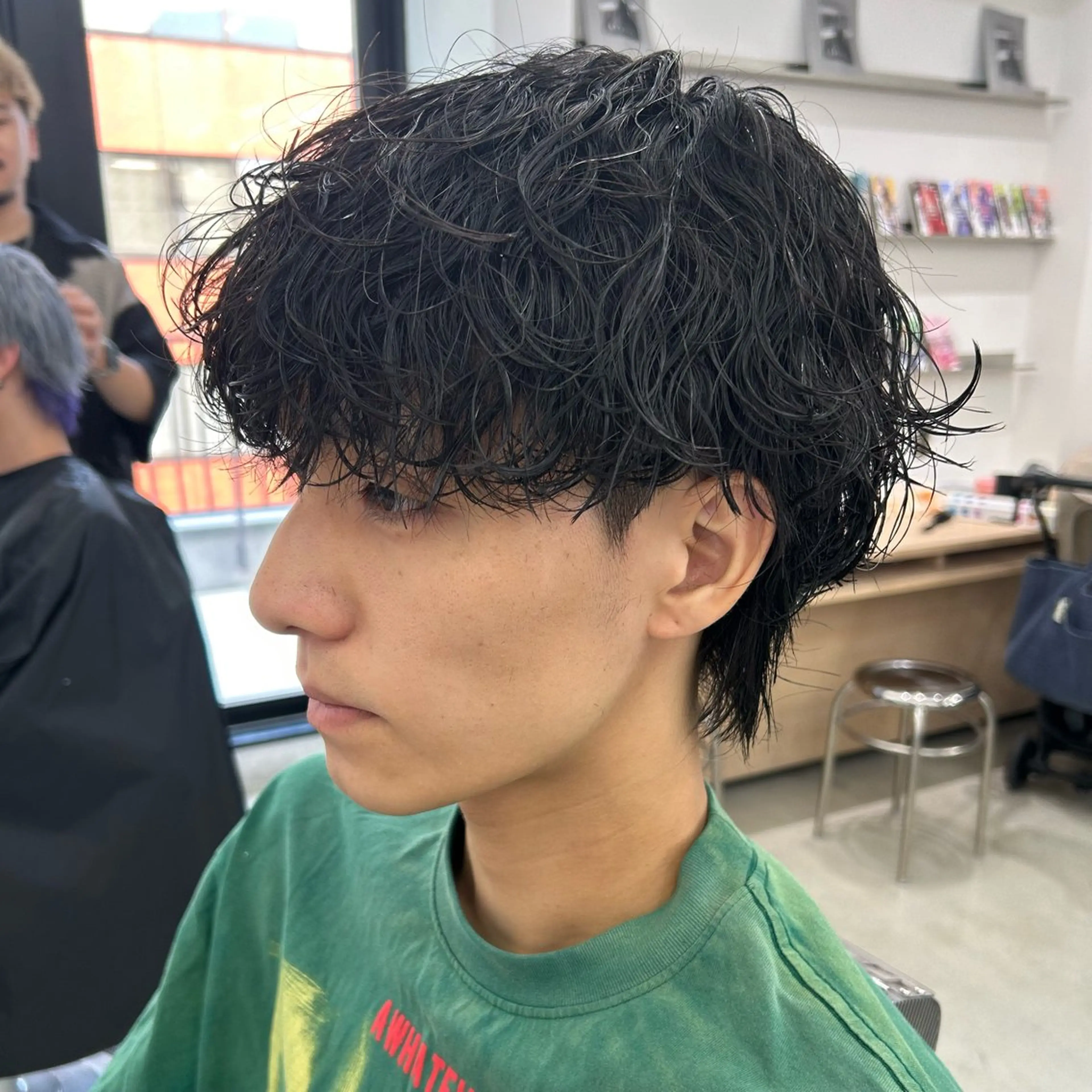 パーマ メンズ カット パーマ 安達 脩人のヘアスタイル