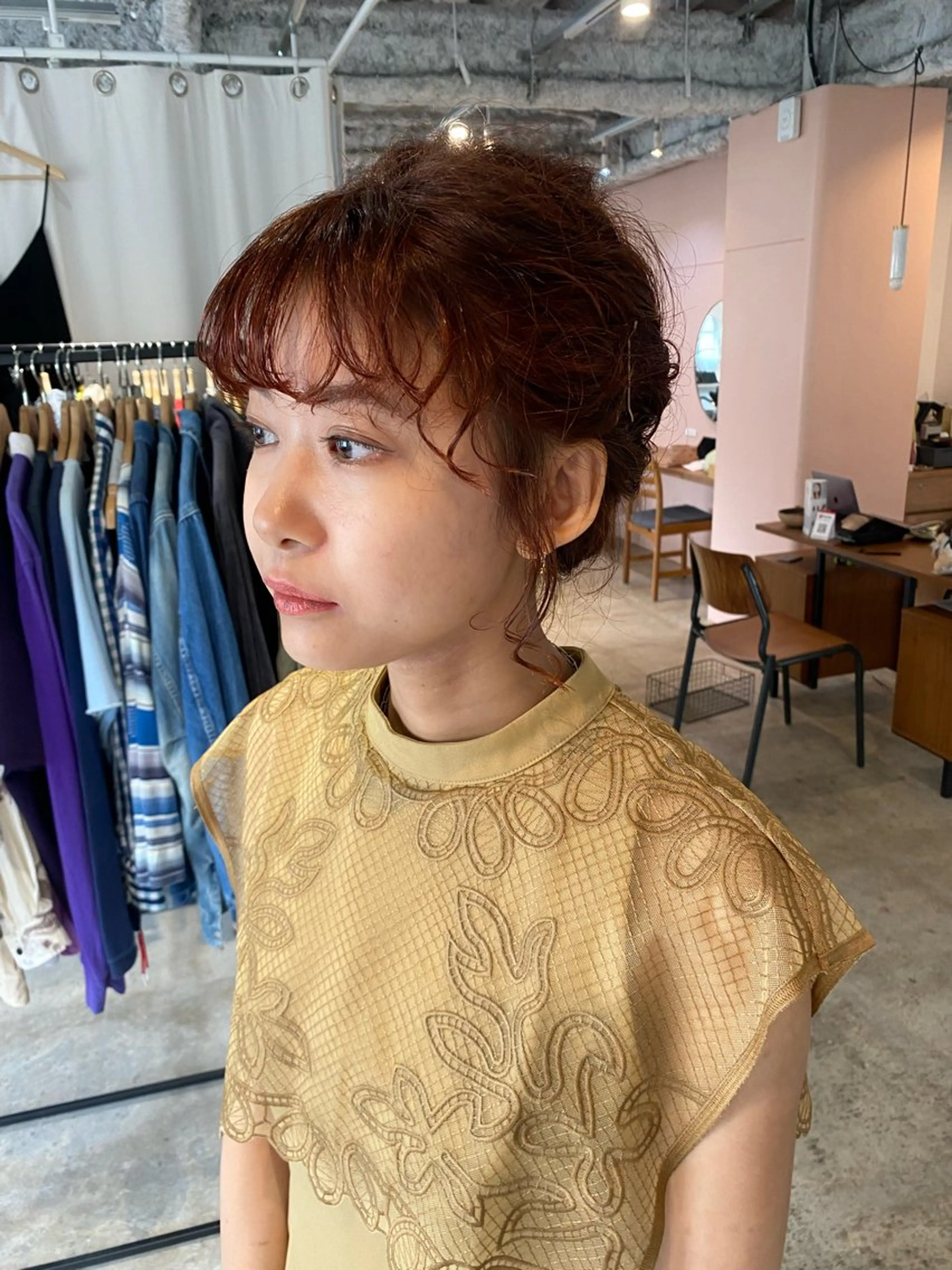 ショート カラー パーマ ヘアアレンジ Hayashi Shioriのヘアスタイル