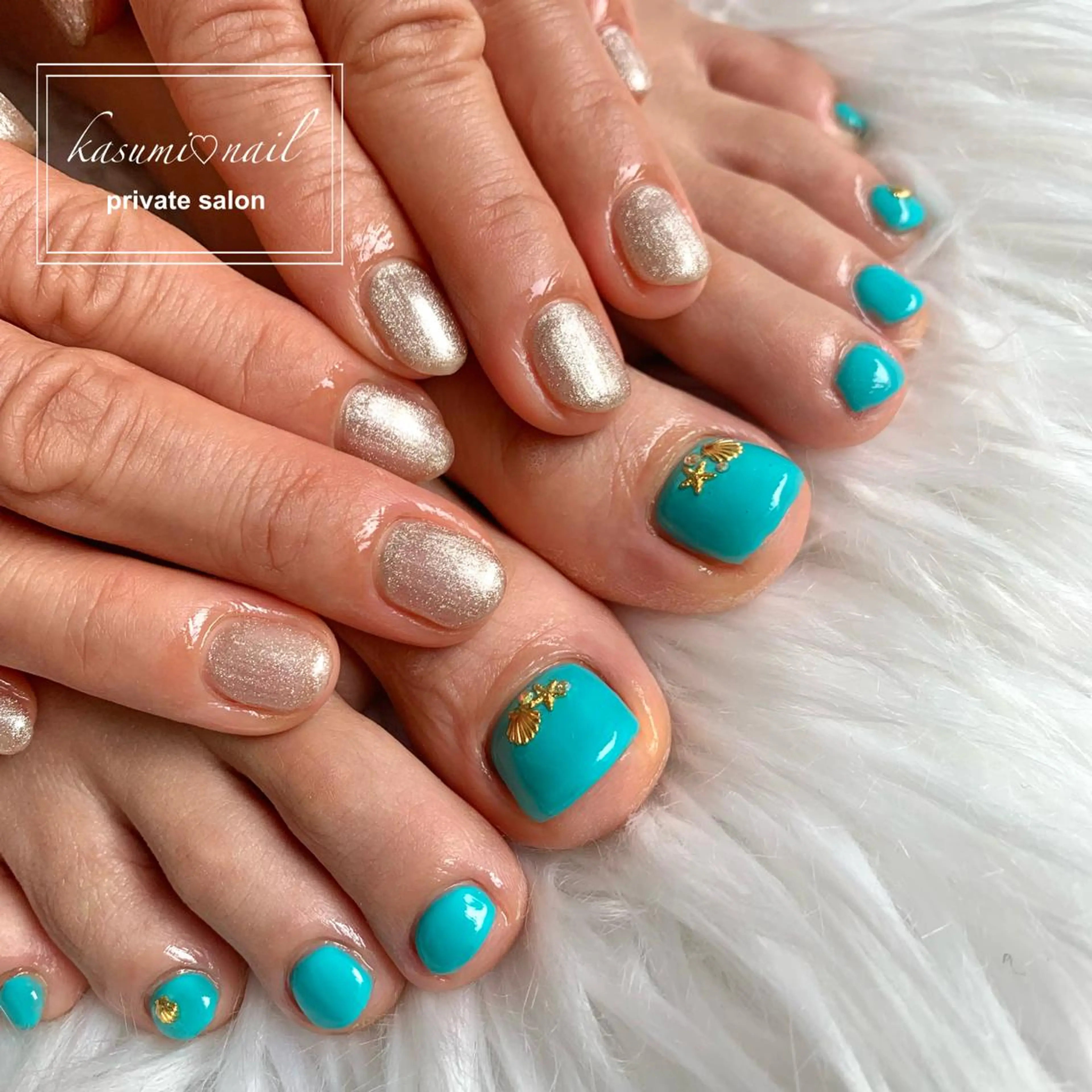 ネイル アートネイル フットネイル フレンチネイル ロングネイル マグネットネイル KASUMI♡ Nailのネイルデザイン