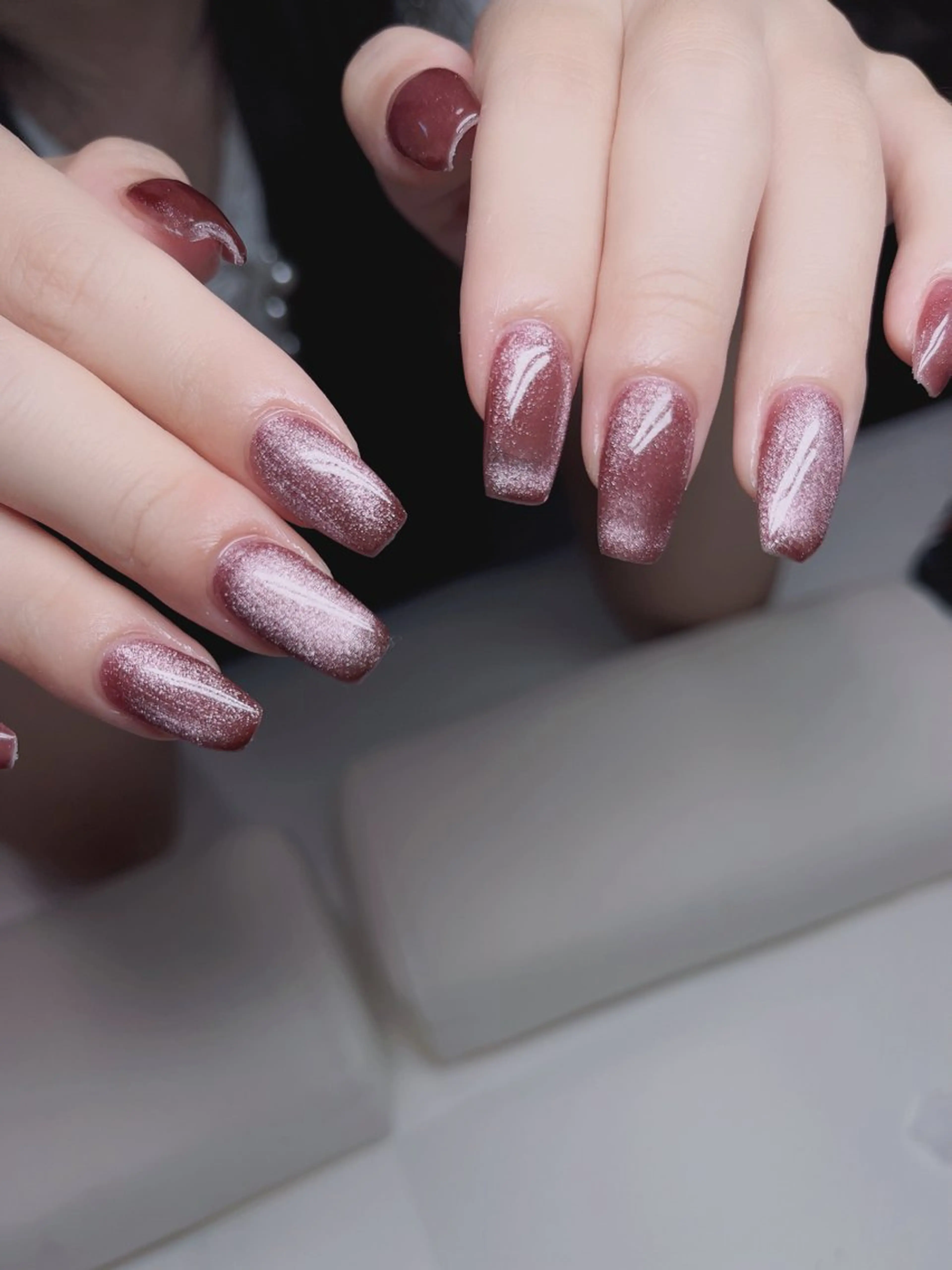 チップ[10本長さ出し]＋マグネットネイル「ワンカラー/グラテーション」🧲【初回ソフトジェルオフ無料】の写真