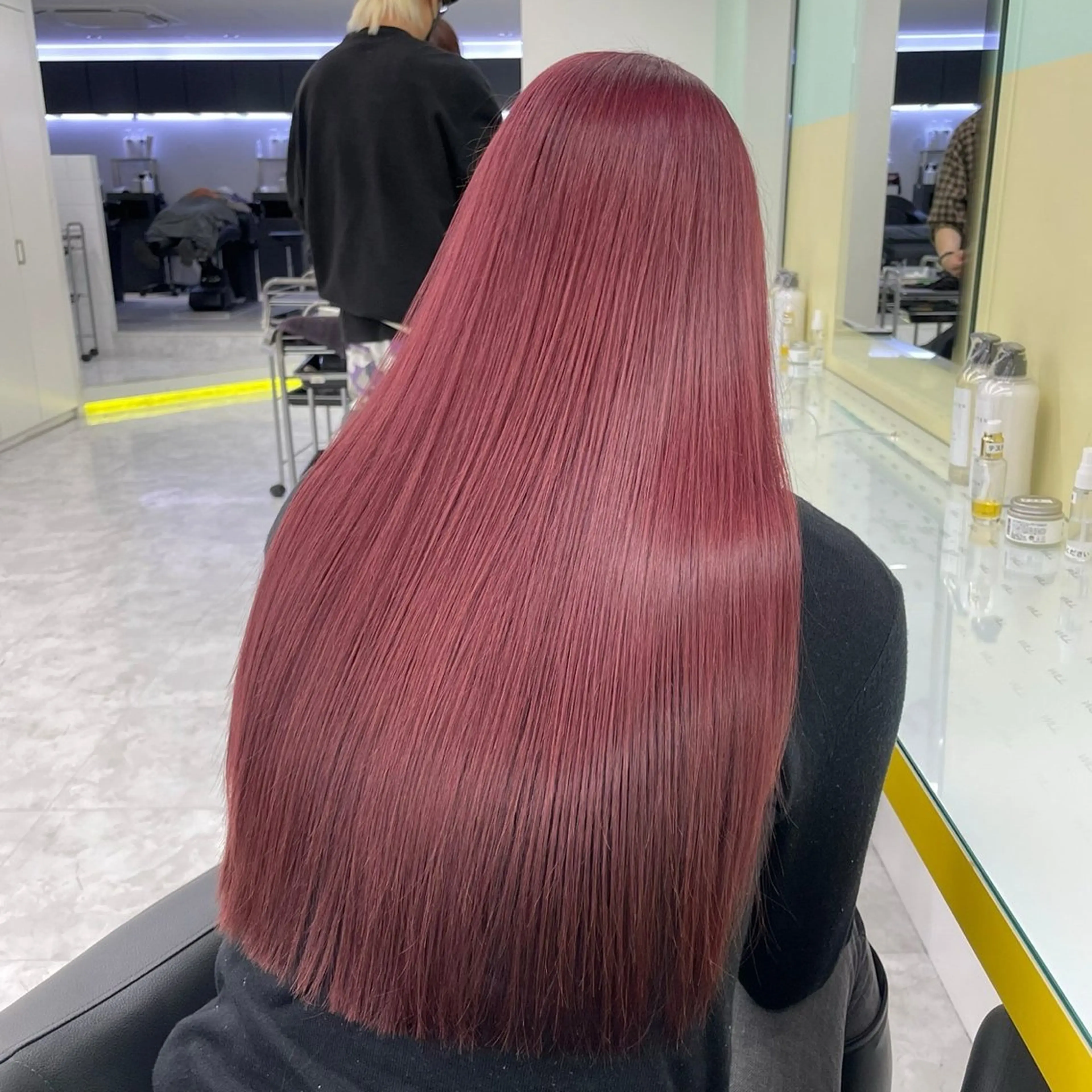 ロング カラー ヘアアレンジ レッドカラー ヘアカラー 🎀Girly艶髪 暖色🎀Harukaのヘアスタイル