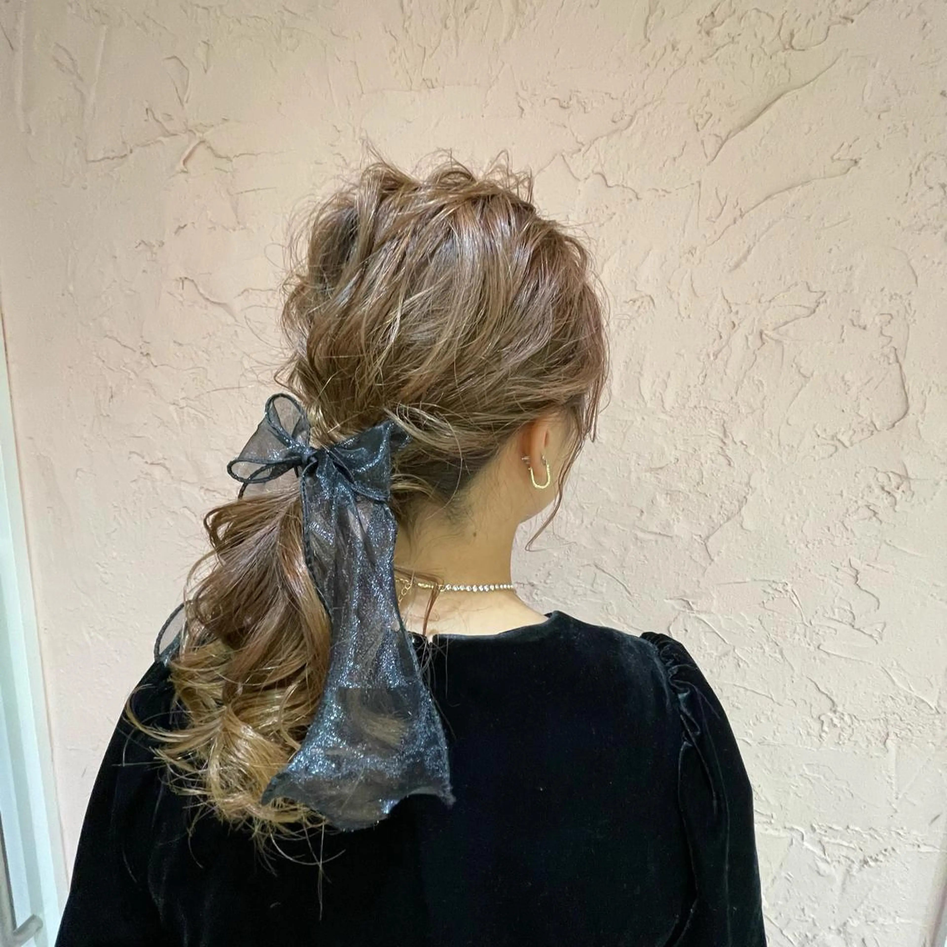 ロング ヘアアレンジ ヘアセット 松永 梨央のヘアスタイル