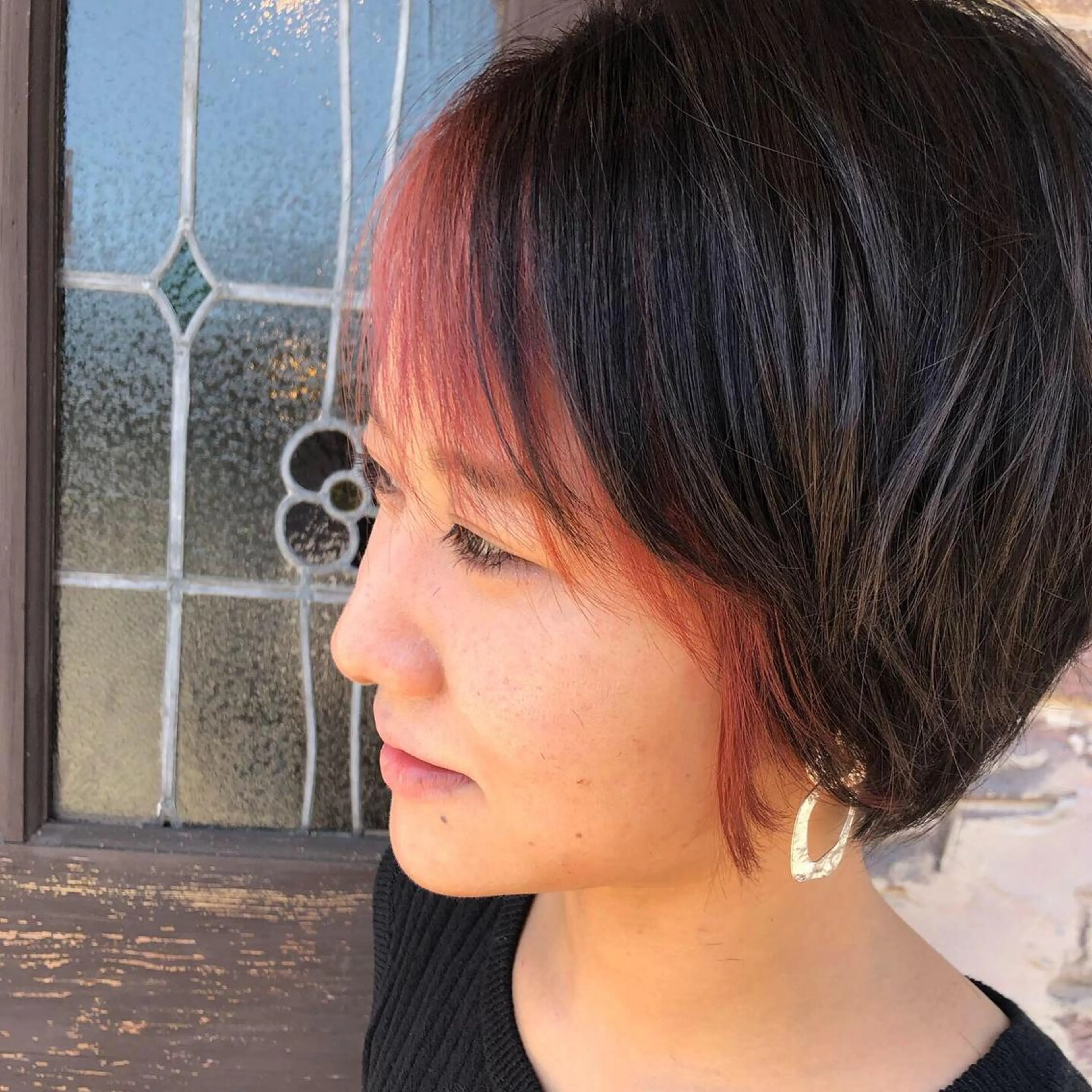 ショート カラー インナーカラー オレンジ 🩵小野 えりか🩷のヘアスタイル