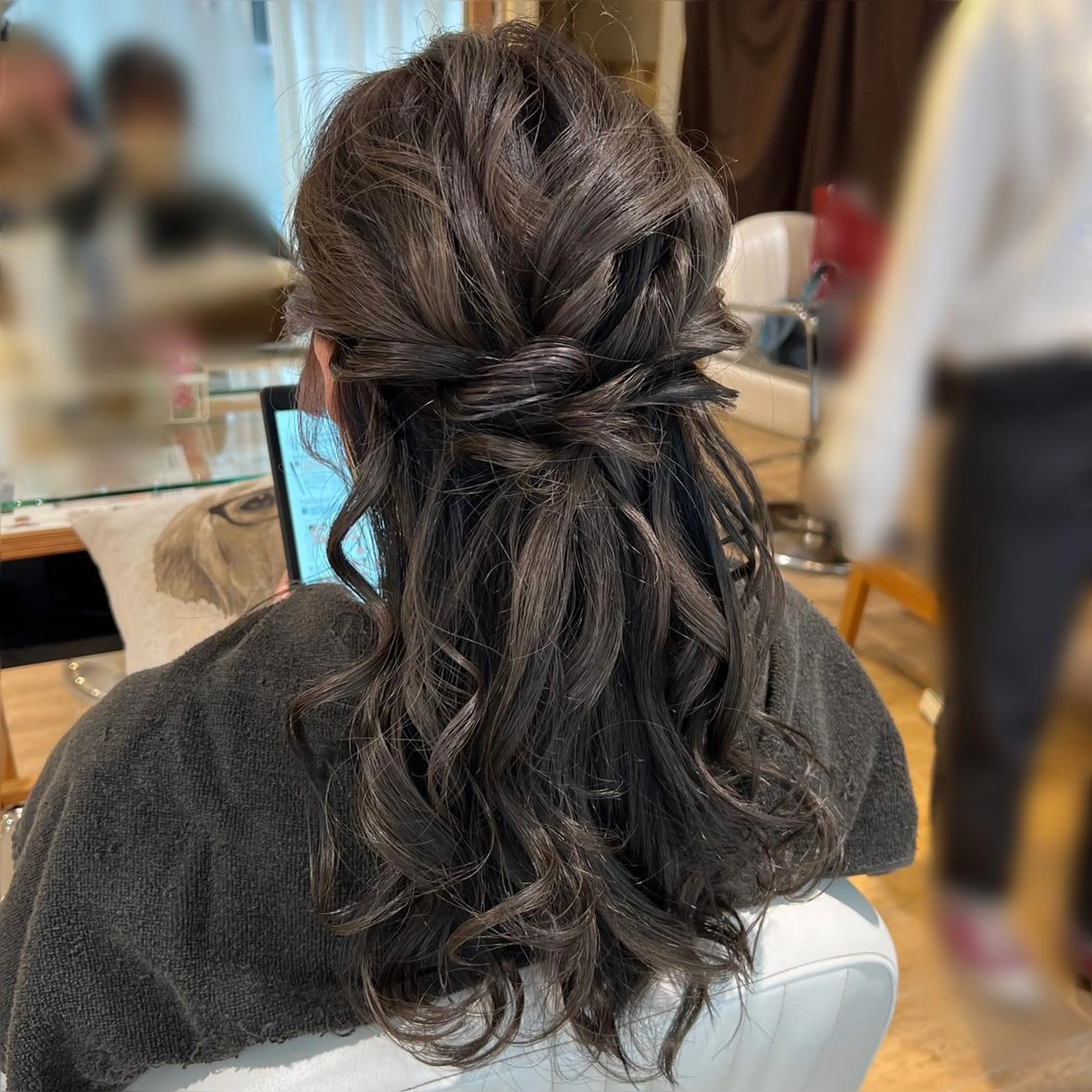 ロング ヘアアレンジ ハーフアップ 🍒 Rino 🍒 カットモデル募集中のヘアスタイル