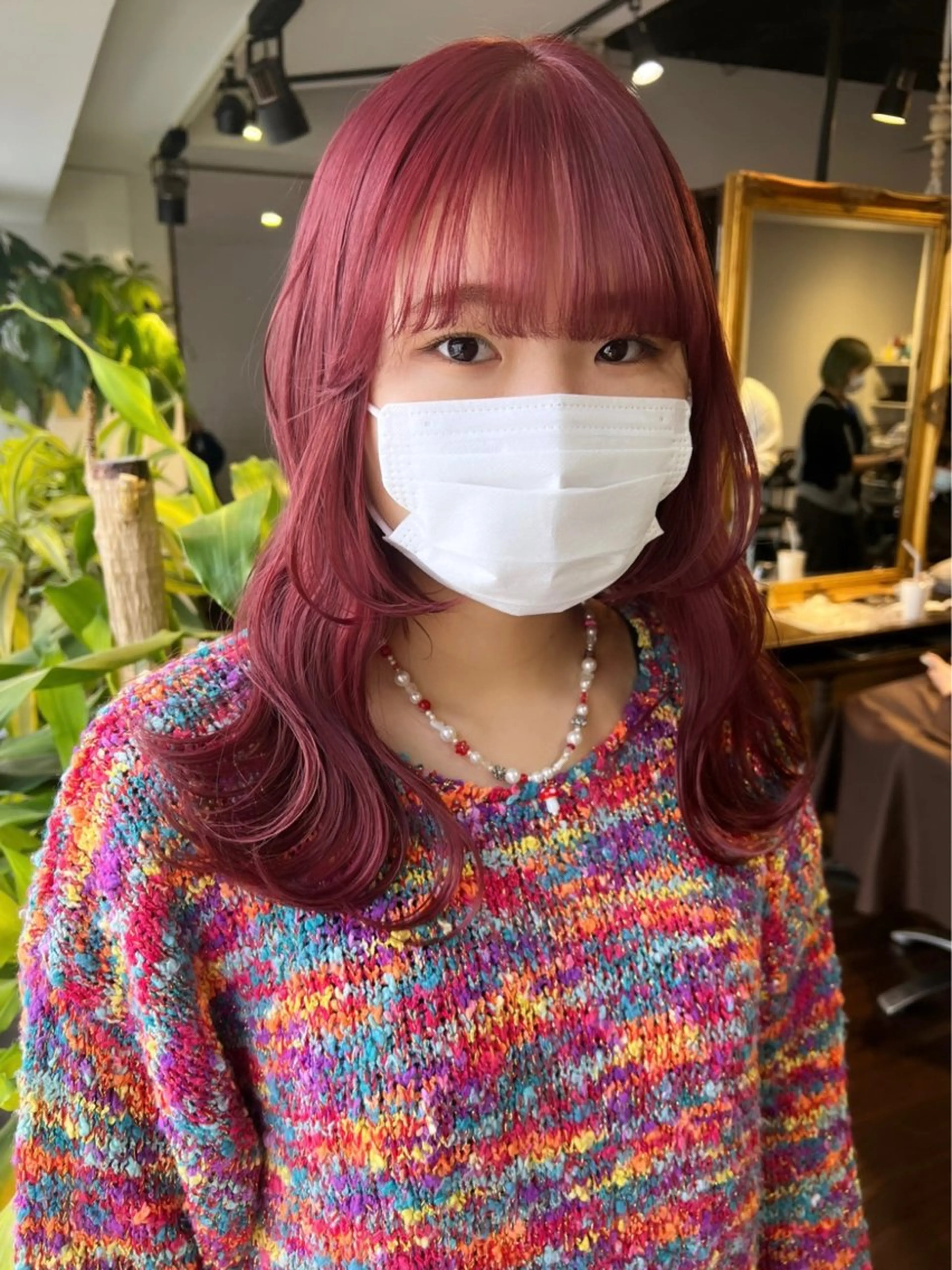 ミディアム カラー ブリーチ ケアブリーチ 透明感カラー デザインカラー ダブルカラー nendo_hair所属・ハイトーン/ボブ 🎀sonokaのヘアスタイル