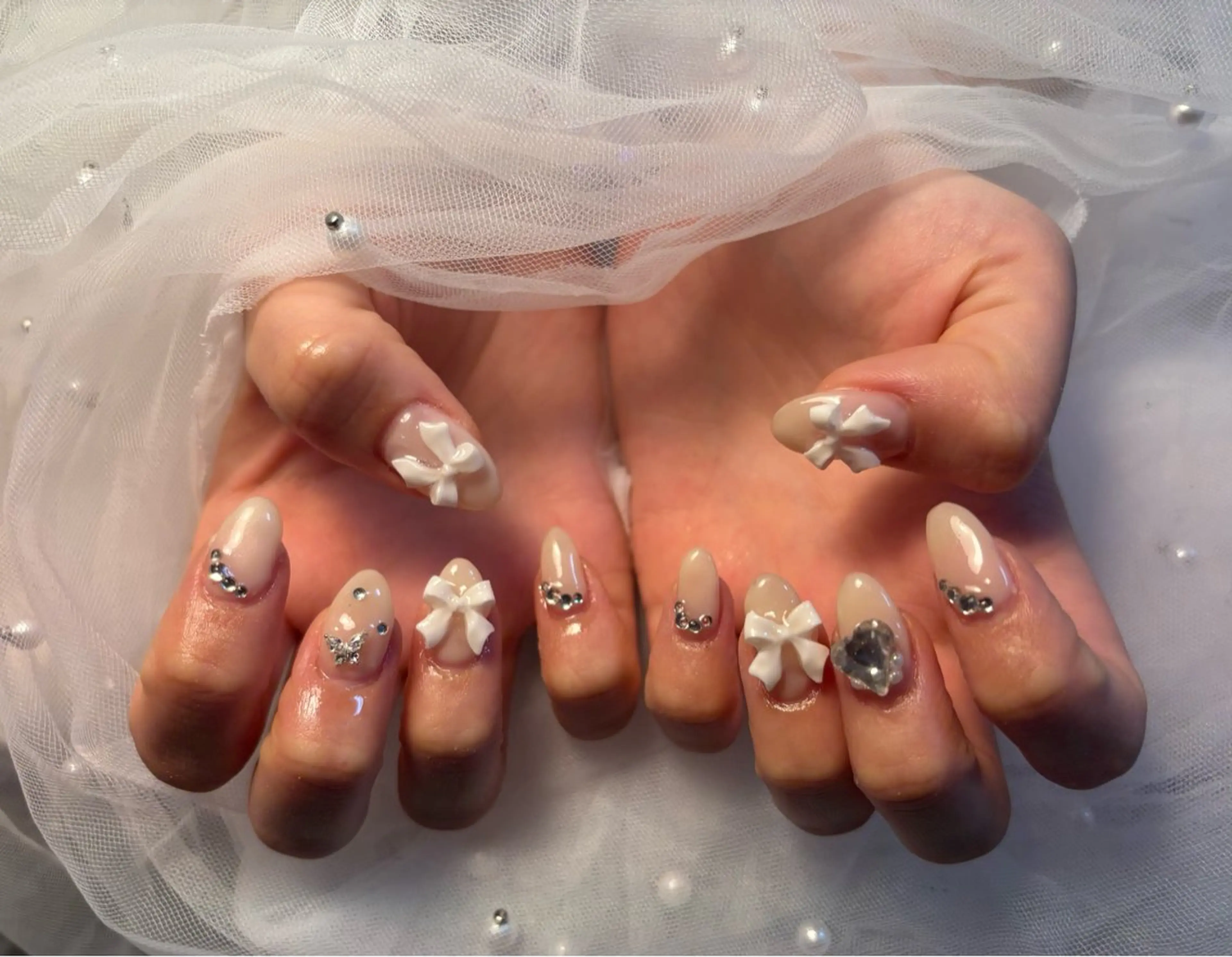 ネイル フラッシュネイル フットネイル フレンチネイル ジェルネイル ガラスフレンチ ハンドネイル Nail salon Natulalのネイルデザイン