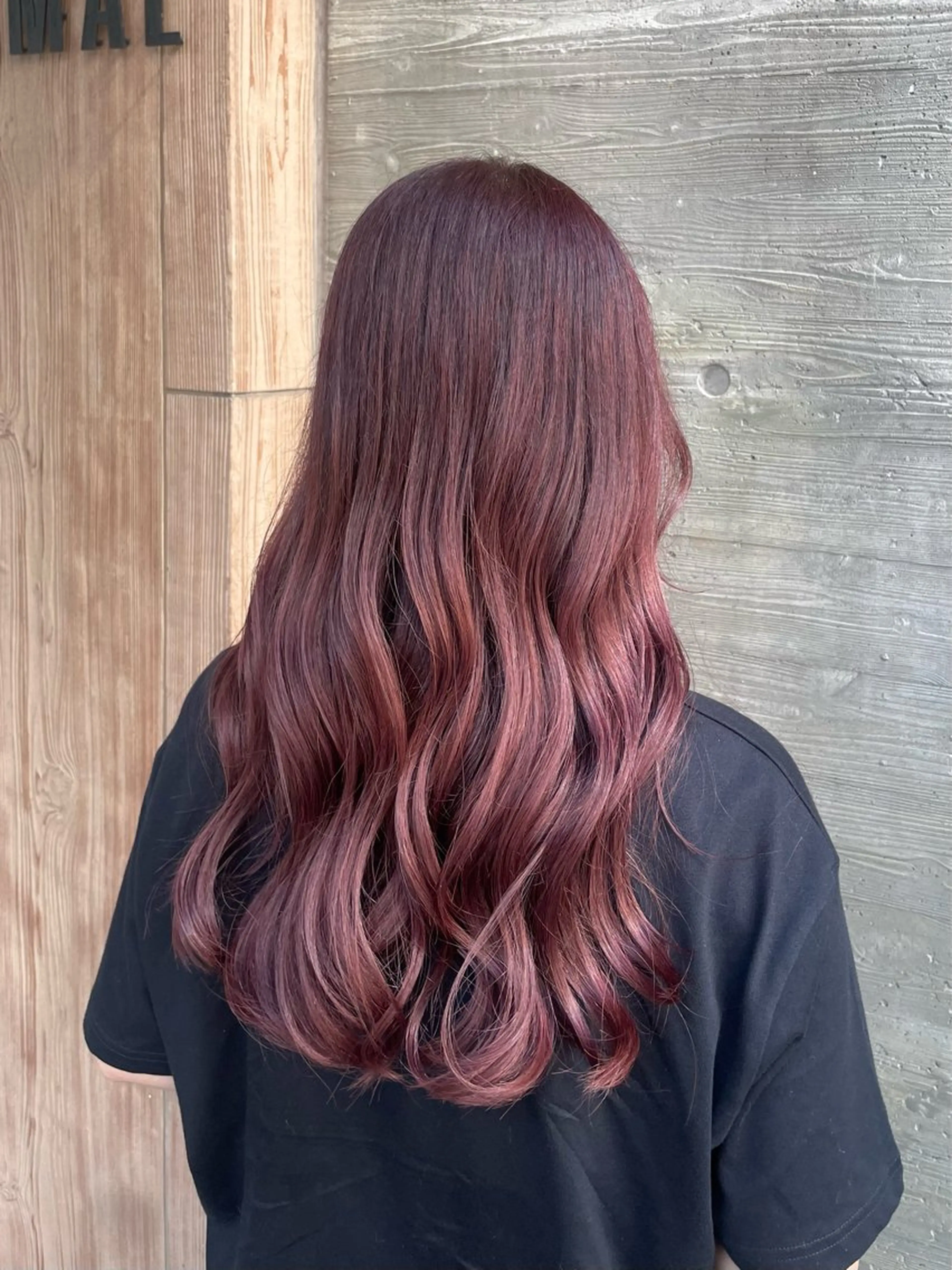 ロング カラー ピンクカラー 𝘚𝘶𝘻𝘶 𓂃𓈒𓏸のヘアスタイル