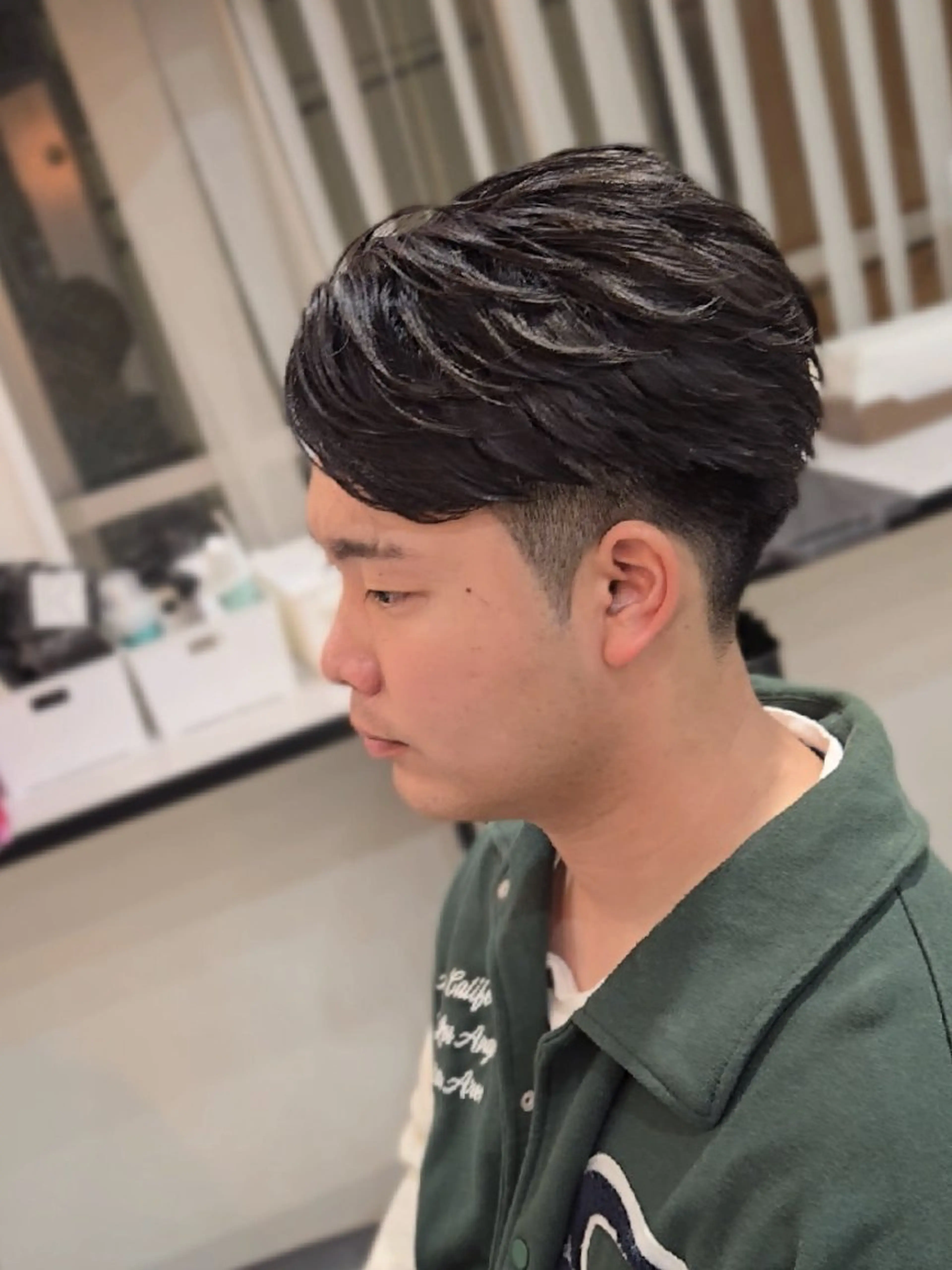 メンズ ミディアム 七三 カット ヘアセット Lapis 名古屋駅前店所属・LEN名古屋/パーマ メンズ特化美容師のヘアスタイル