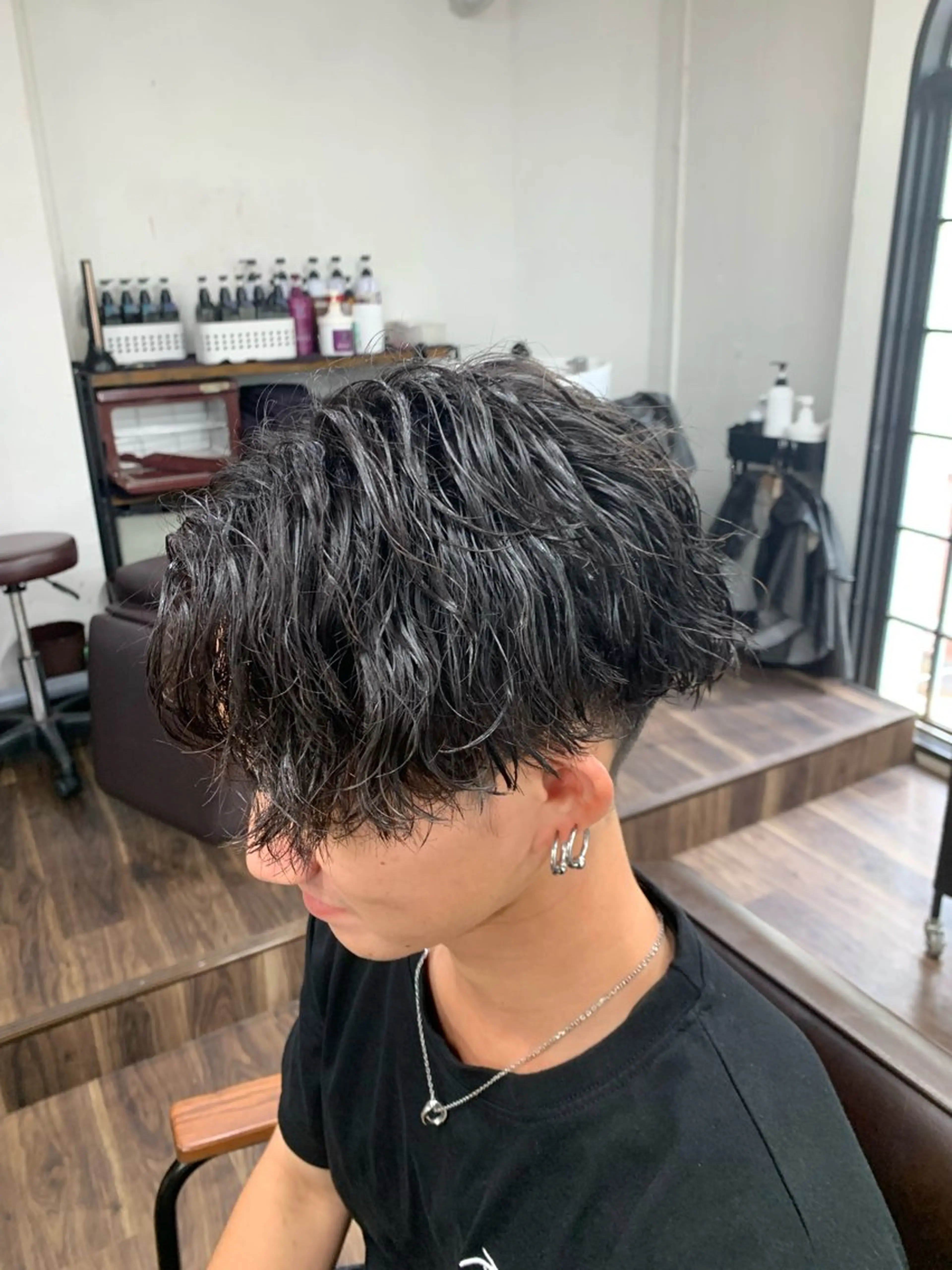 パーマ メンズ パーマ 深野 ちさとのヘアスタイル