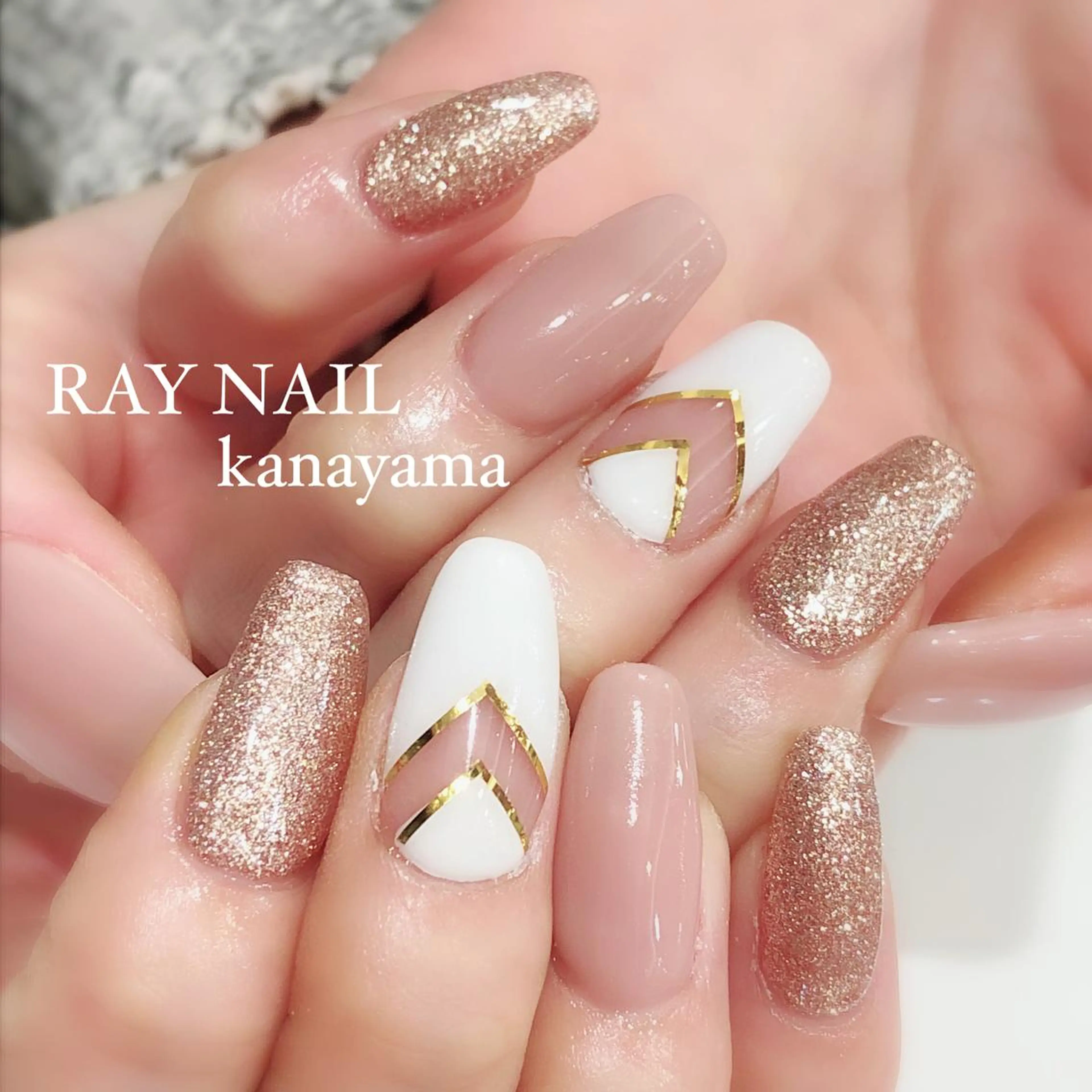 ネイル スクエアネイル Arowa 伊田のネイルデザイン