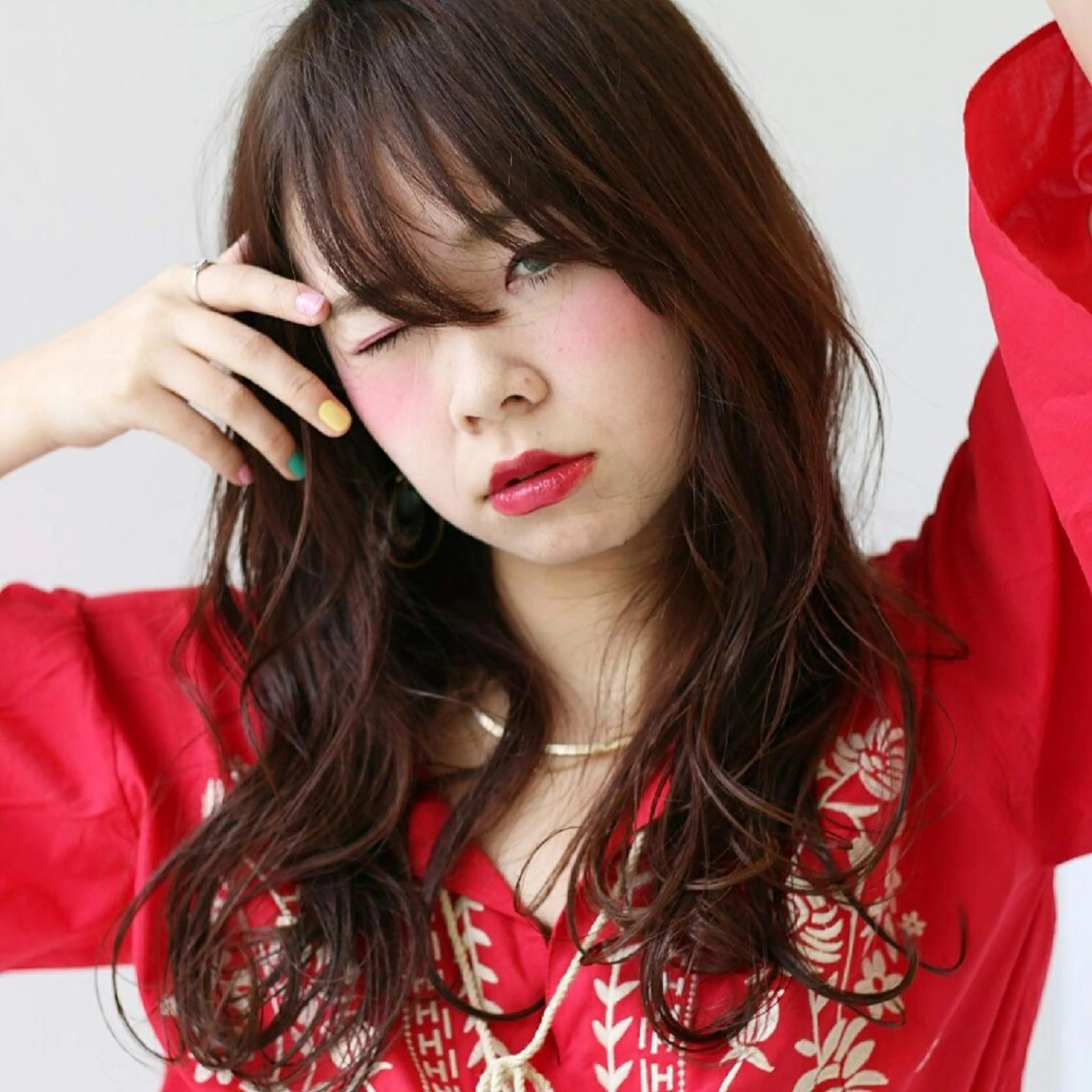 セミロング 面谷 一光のヘアスタイル