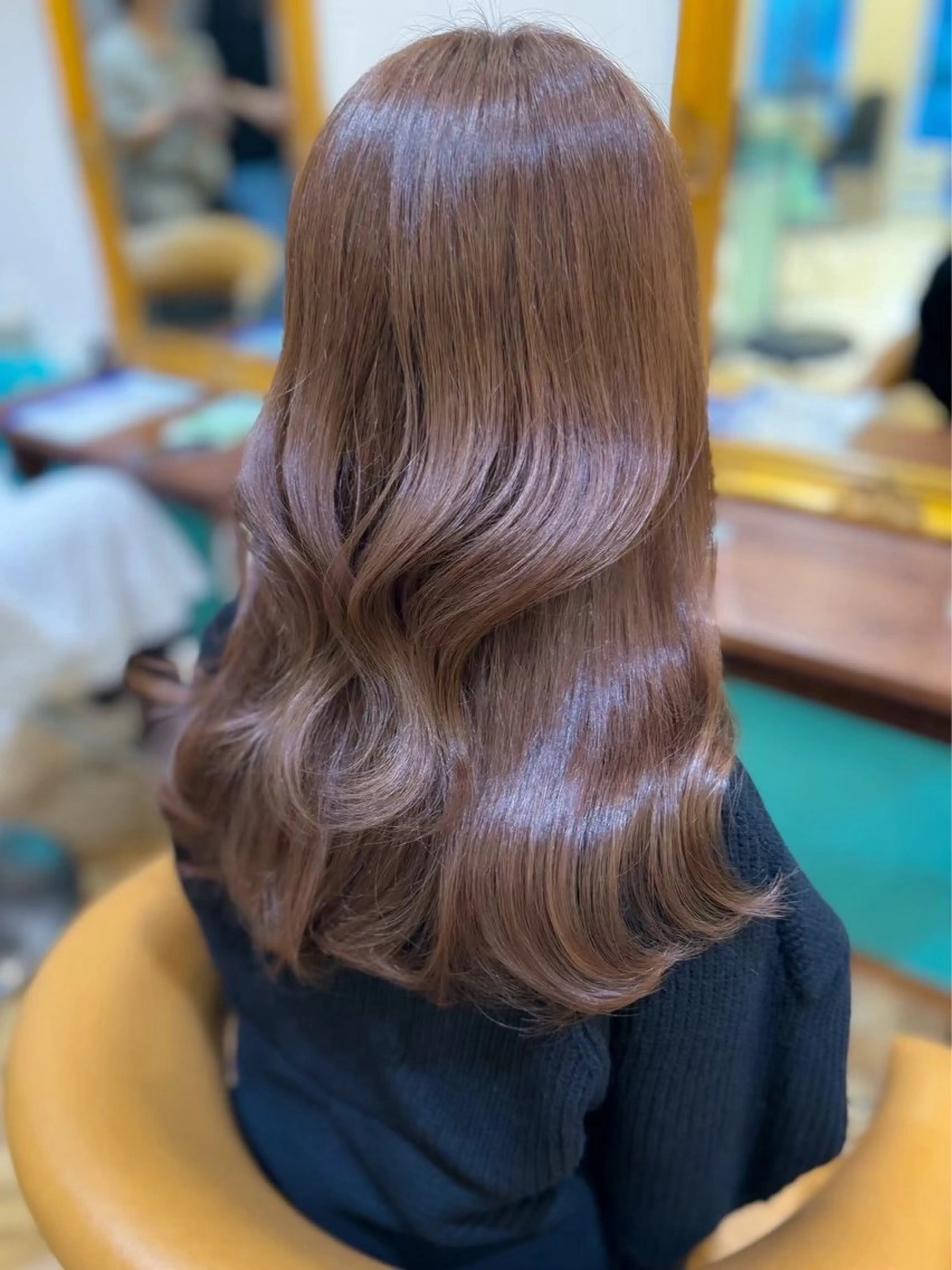 ロング カット ヘアカラー トリートメント 韓国風レイヤー🎀 北千住 aoiのヘアスタイル
