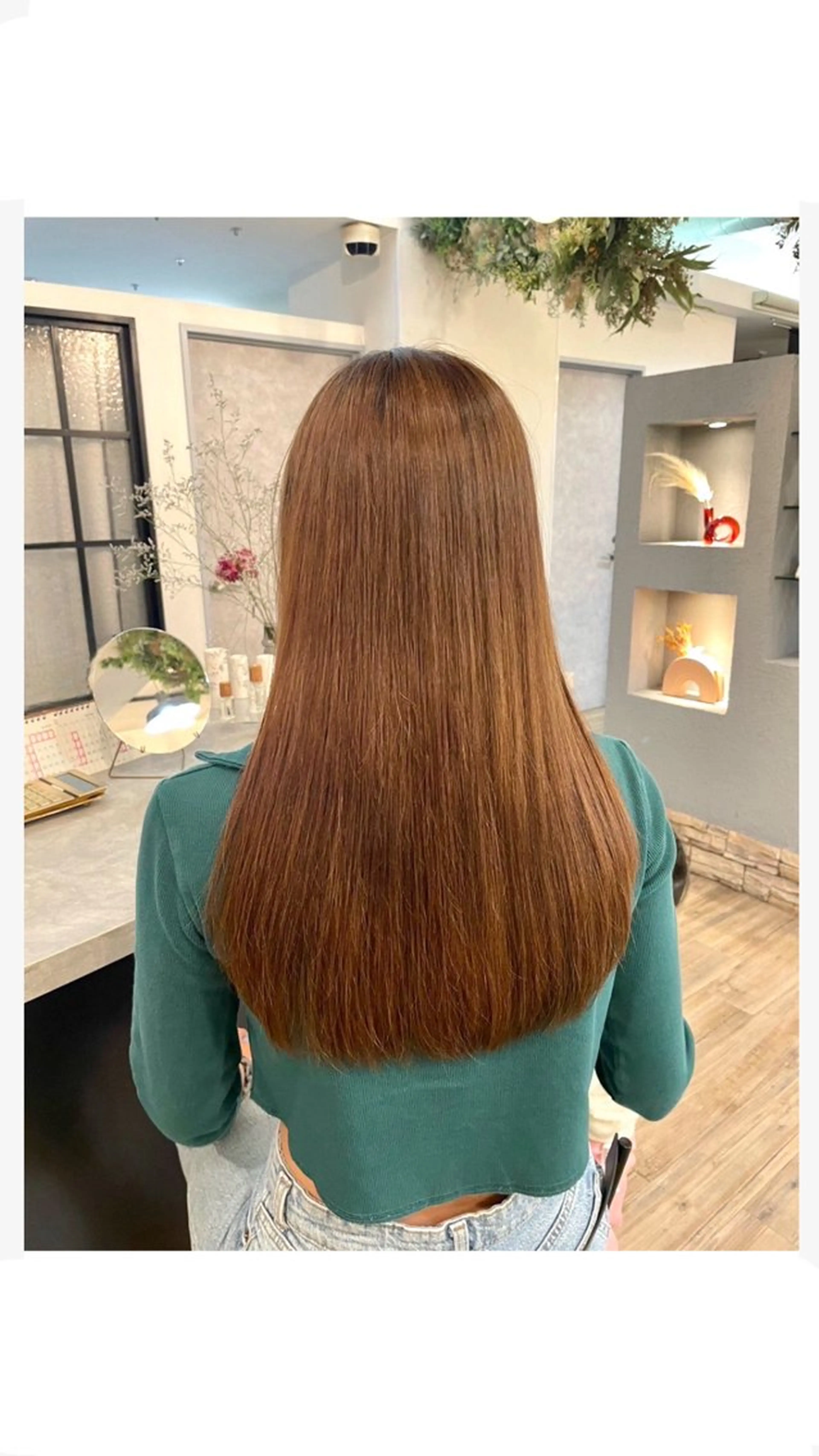 ロング カラー パーマ 縮毛矯正 VISAGE ba.sk 金子詩帆のヘアスタイル