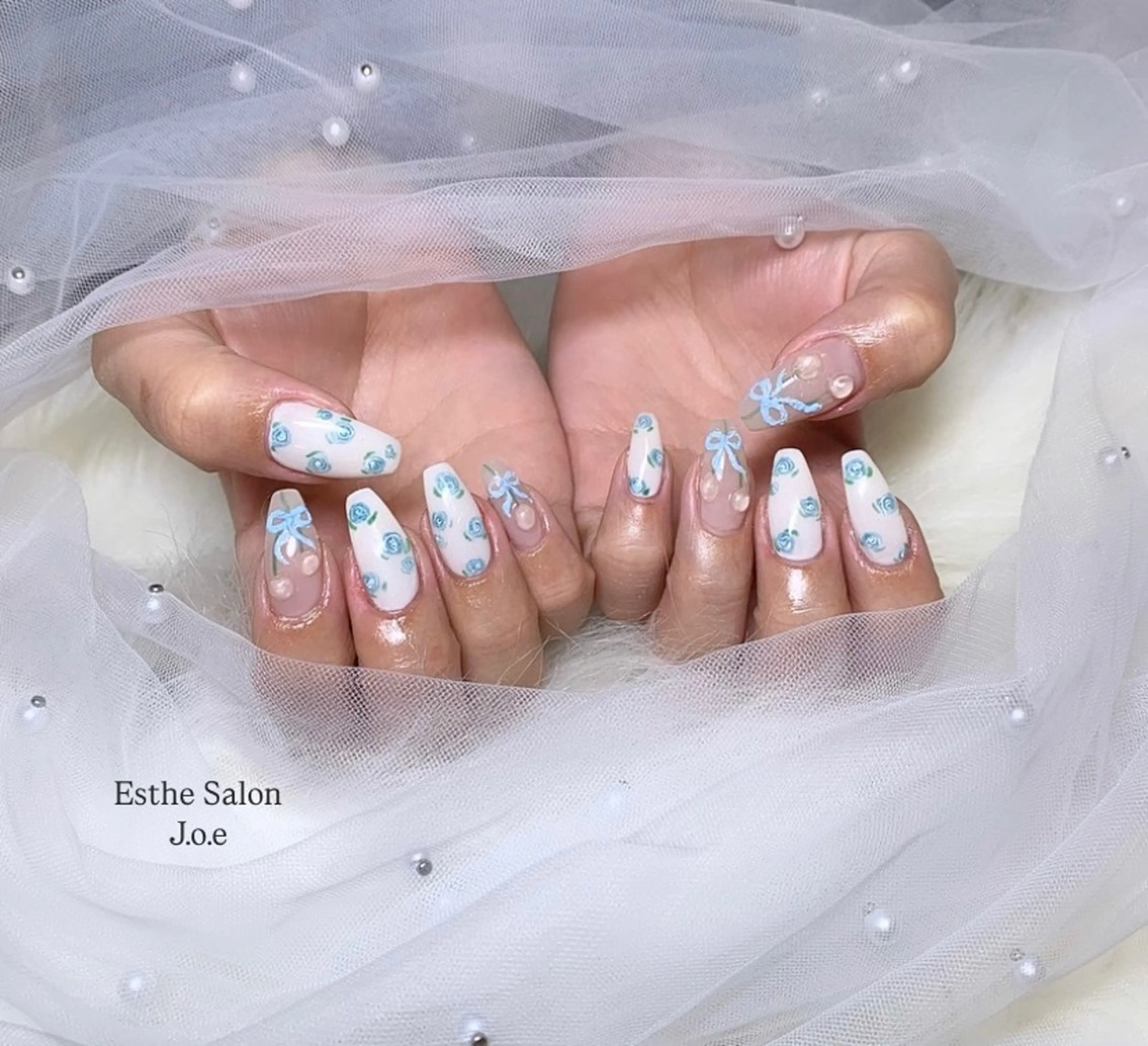 ネイル アートネイル 春ネイル ハンドネイル EstheSalon J.o.e /石堂のネイルデザイン