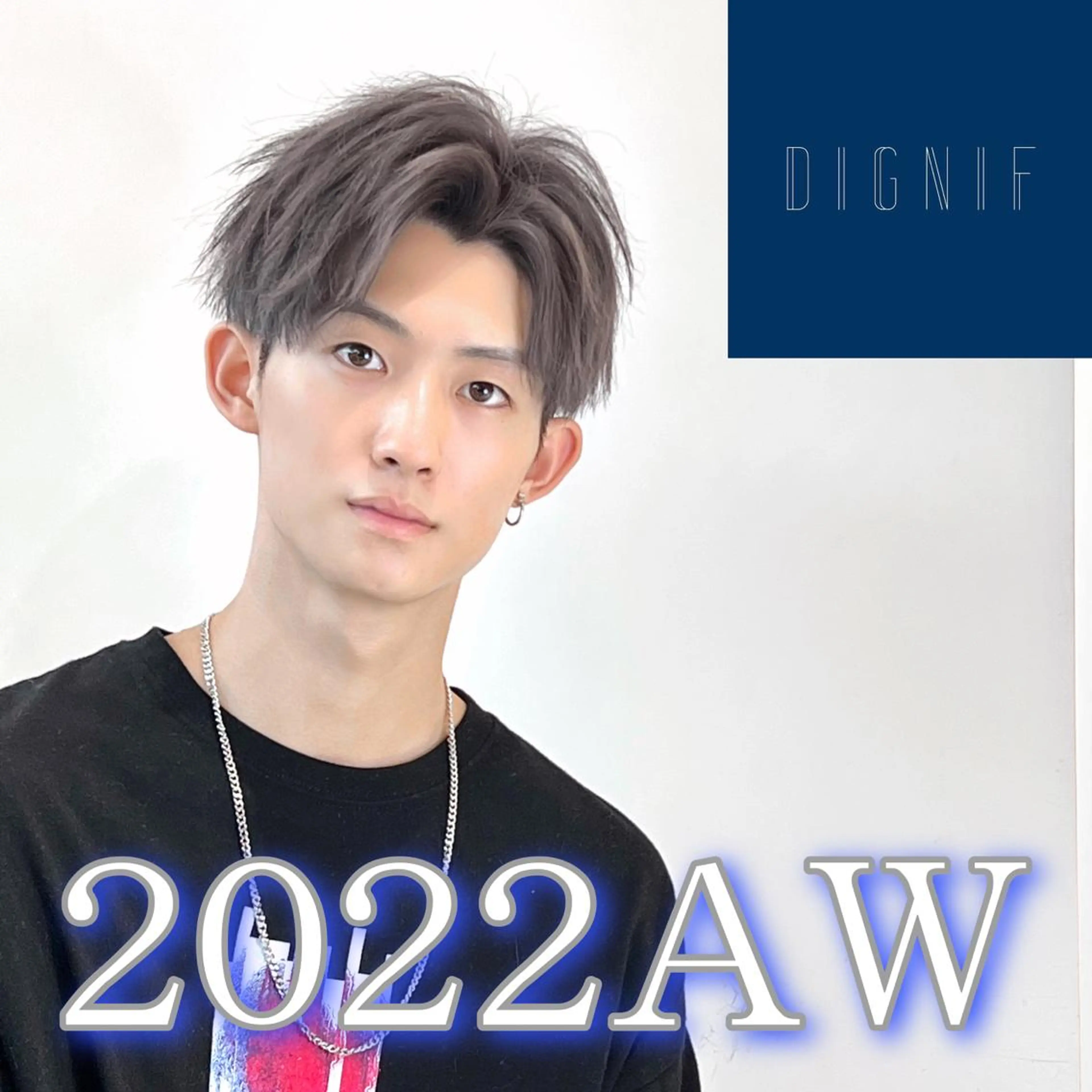 カラー メンズ センターパート アッシュ アッシュグレー カット ヘアカラー トリートメント メンズ専門　井藤 雅也のヘアスタイル