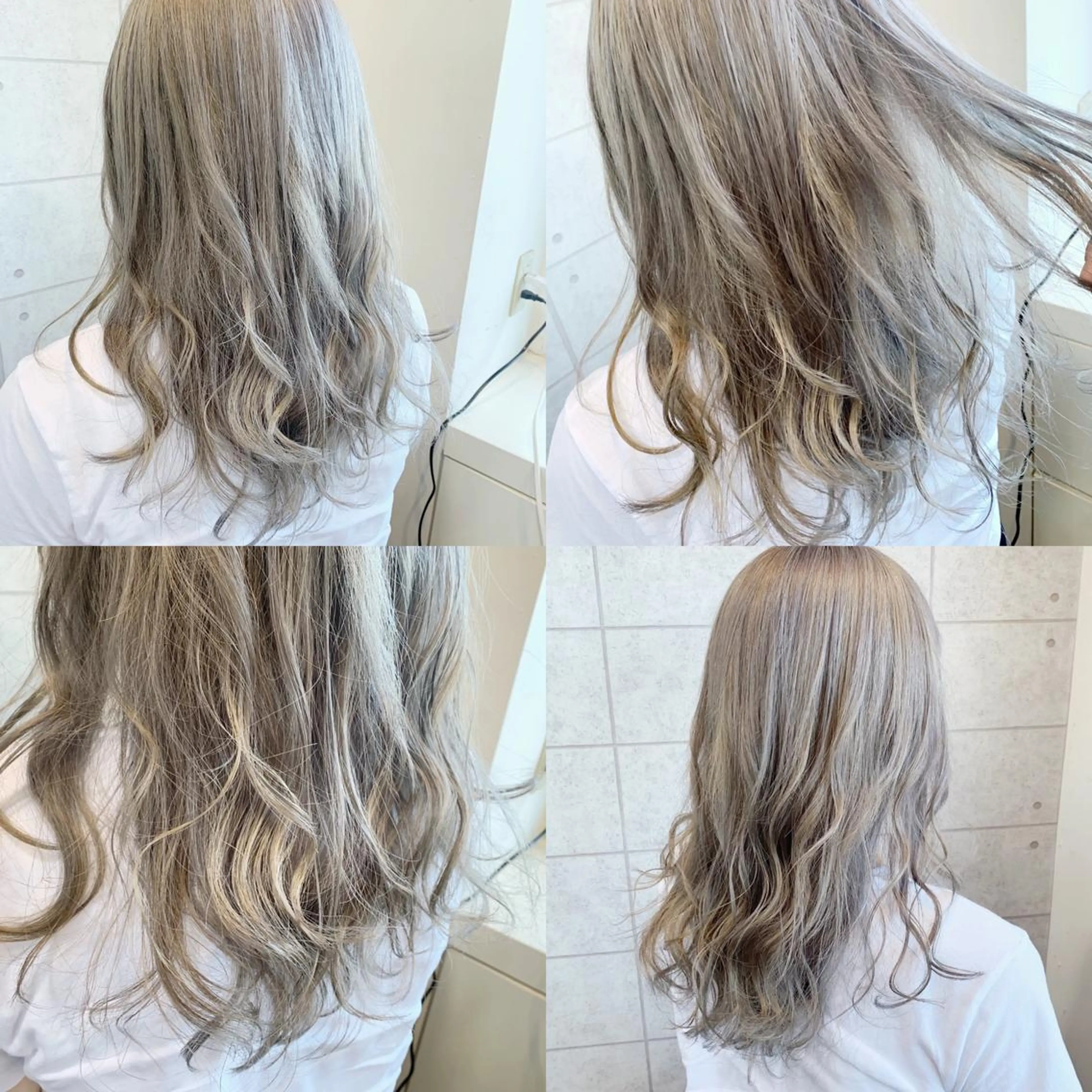 ミディアム カラー ヘアアレンジ グレージュ ヘアカラー 🌿‬ ܸAir 透明感🌱西村知佳のヘアスタイル