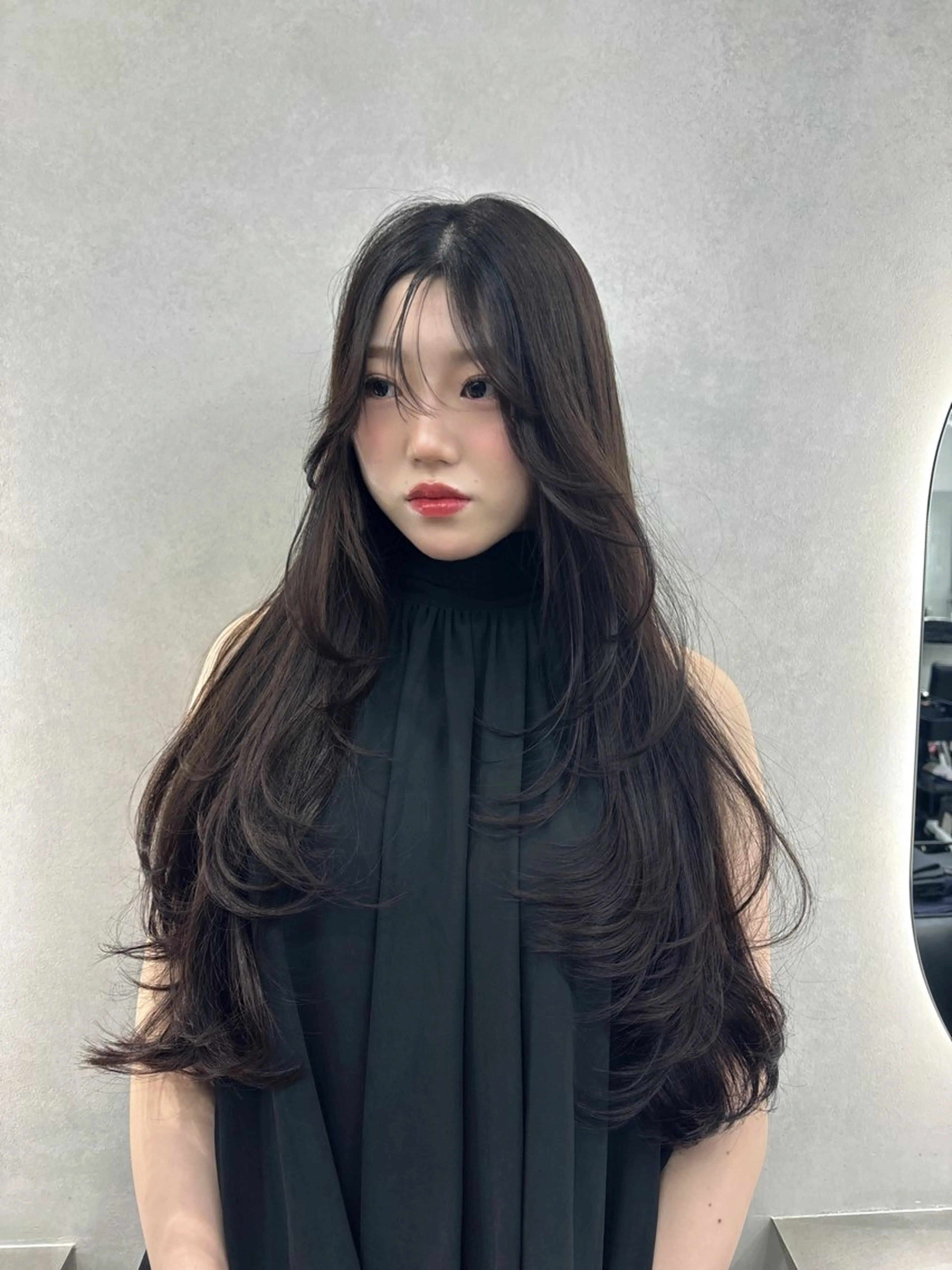 ロング カット トリートメント emi 韓国ワンホンヘアのヘアスタイル