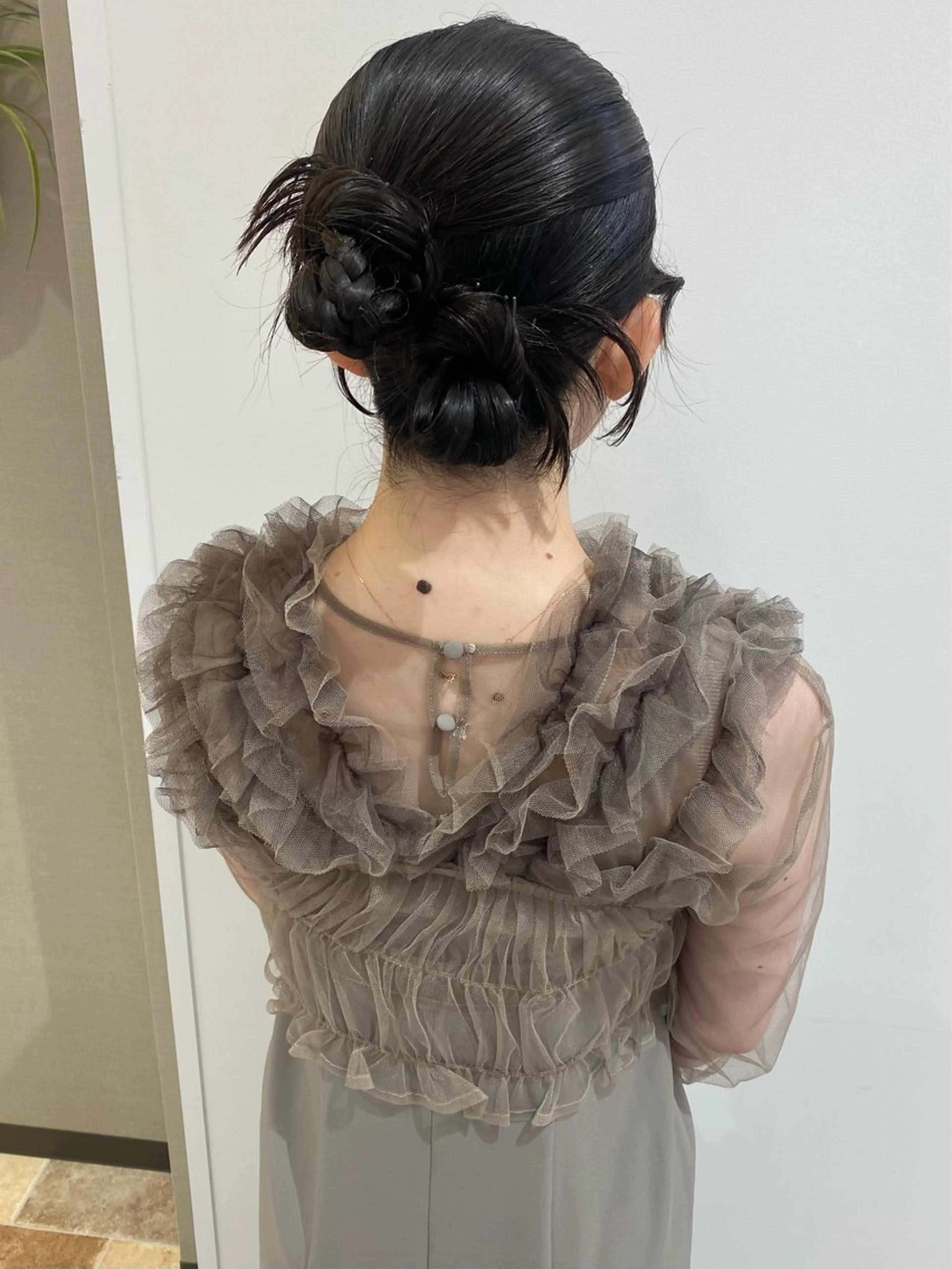 セミロング ヘアアレンジ ヘアセット ベージュ/アレンジ /横浜/杉本千夏のヘアスタイル