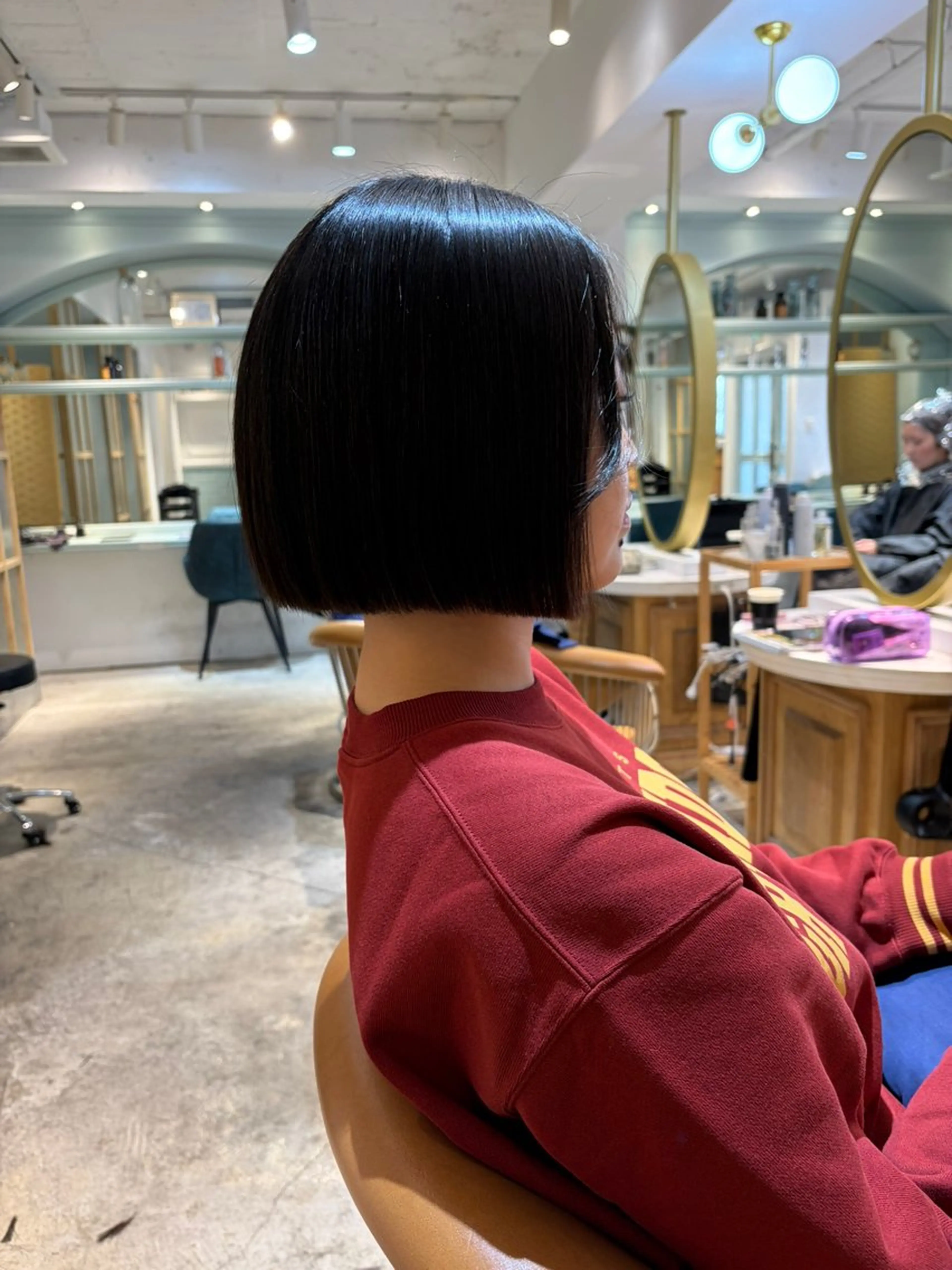 ミディアム 髪質改善 縮毛矯正 カット ヘアカラー トリートメント ヘアセット 髪質改善/ボブ /韓国/erikoのヘアスタイル