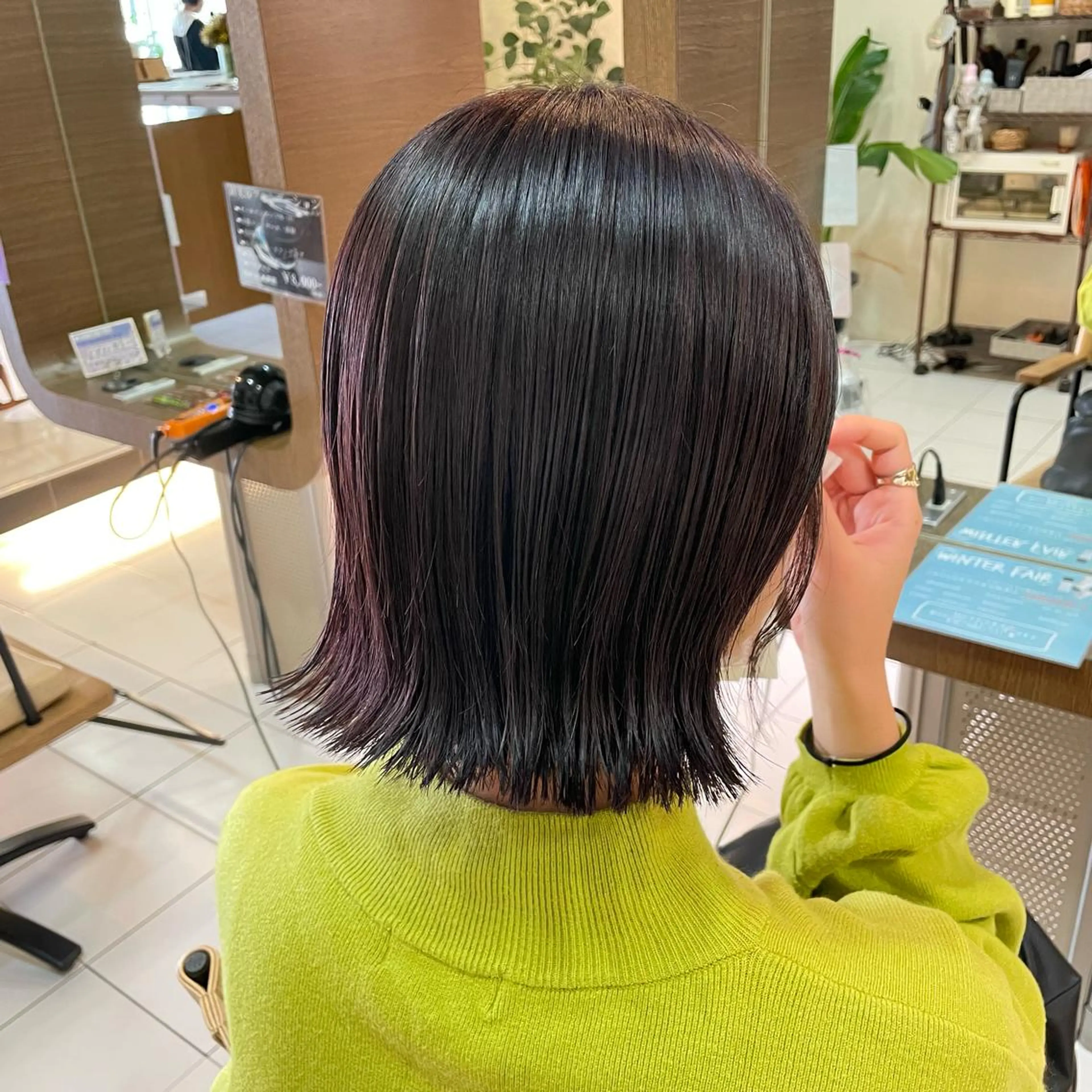 ミディアム カラー パープルカラー 透明感カラー/ 寺田千雅子のヘアスタイル