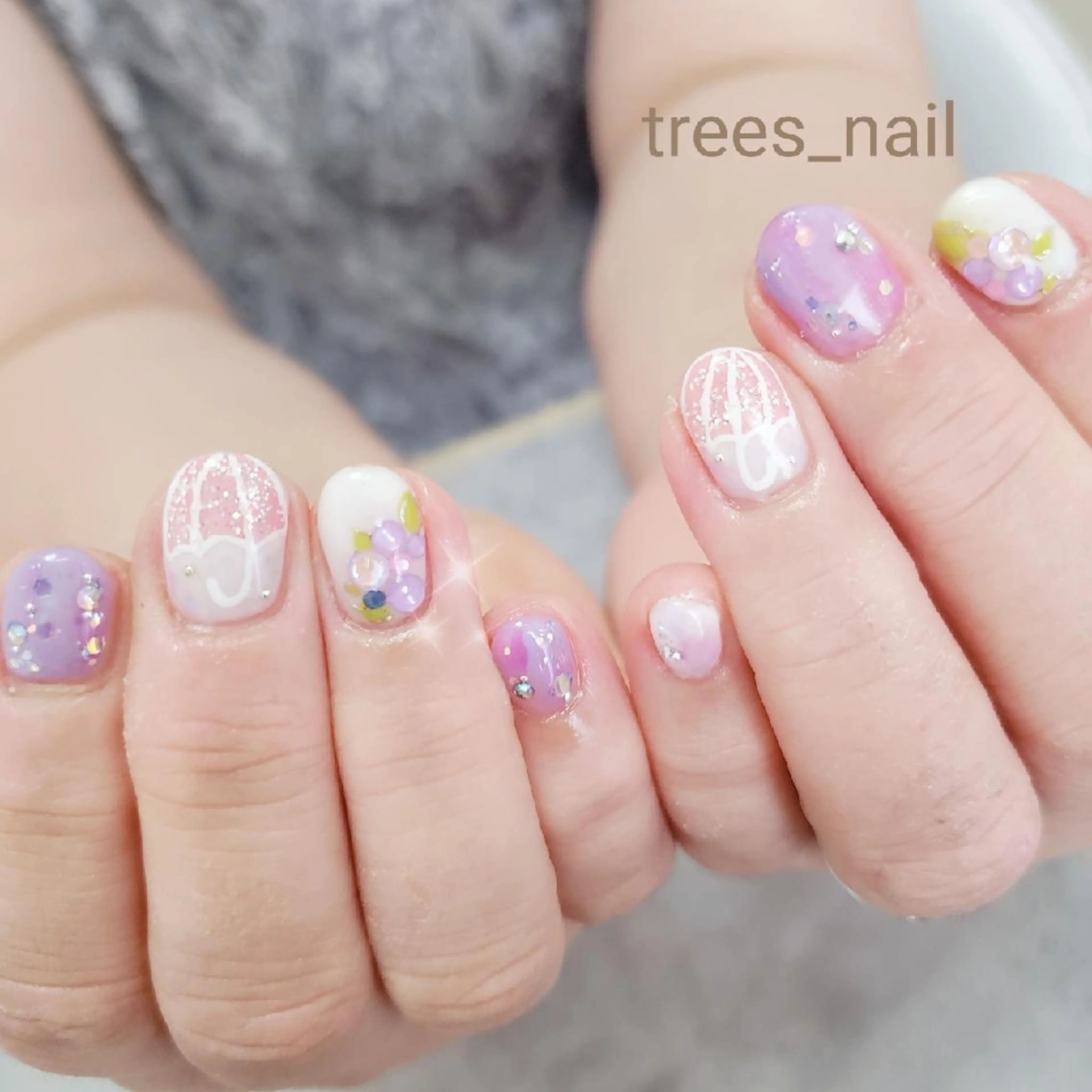 ネイル パープル trees_ nailのネイルデザイン