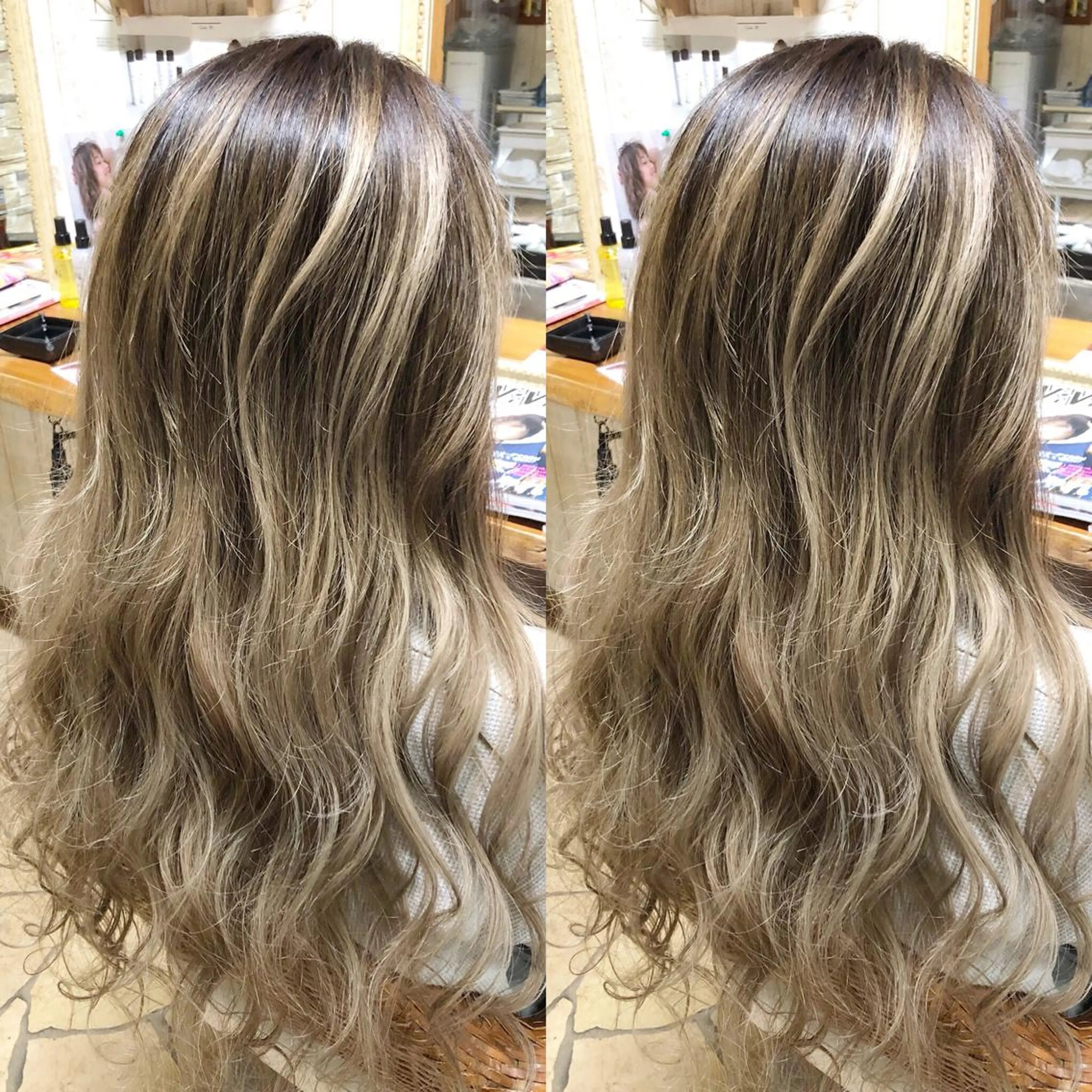 ロング カラー kr2s アメ村のヘアスタイル